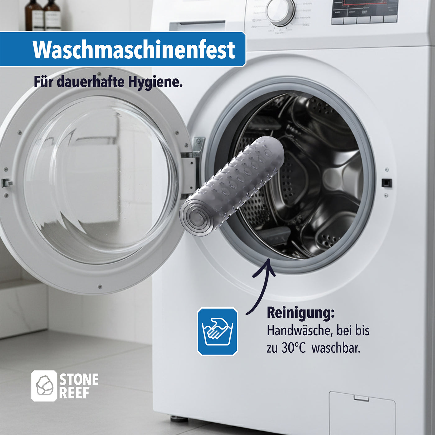 Nahaufnahme der Saugnäpfe der Badewannenmatte – STONE REEF