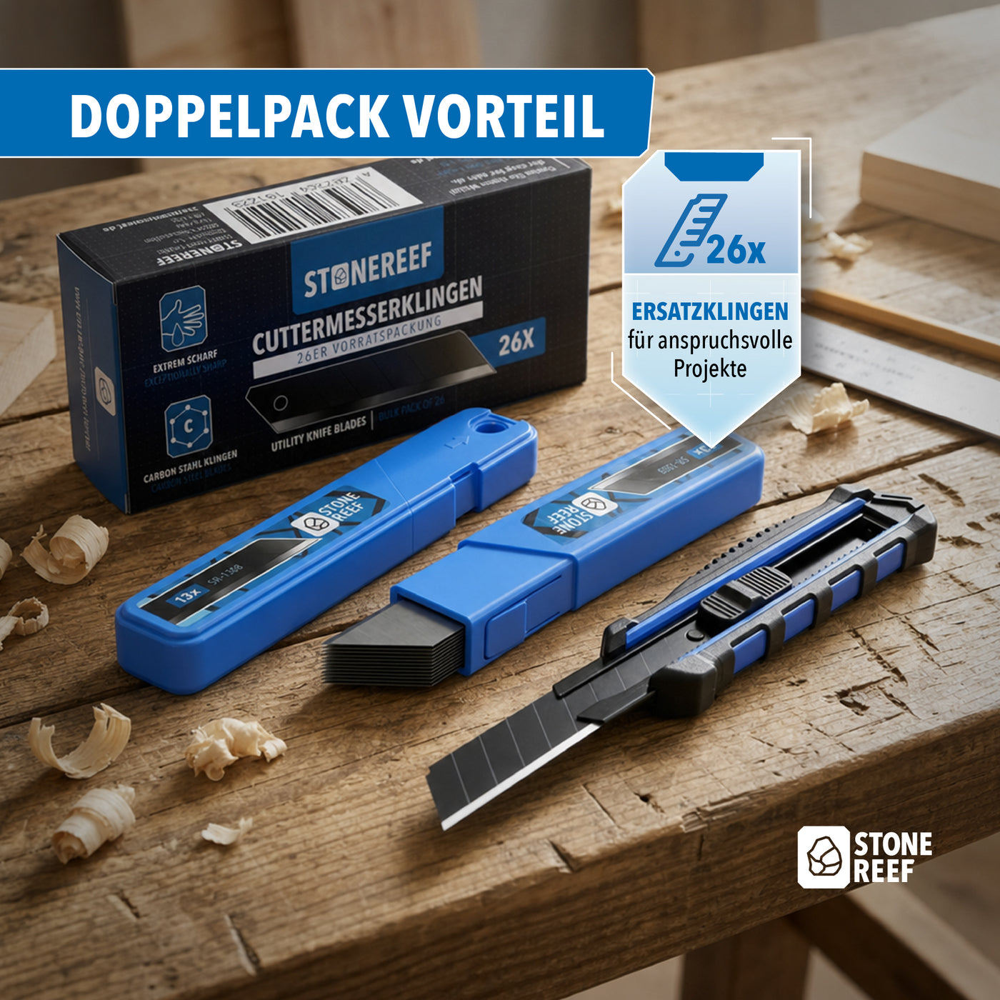 Cuttermesser Klingen im Einsatz – STONE REEF