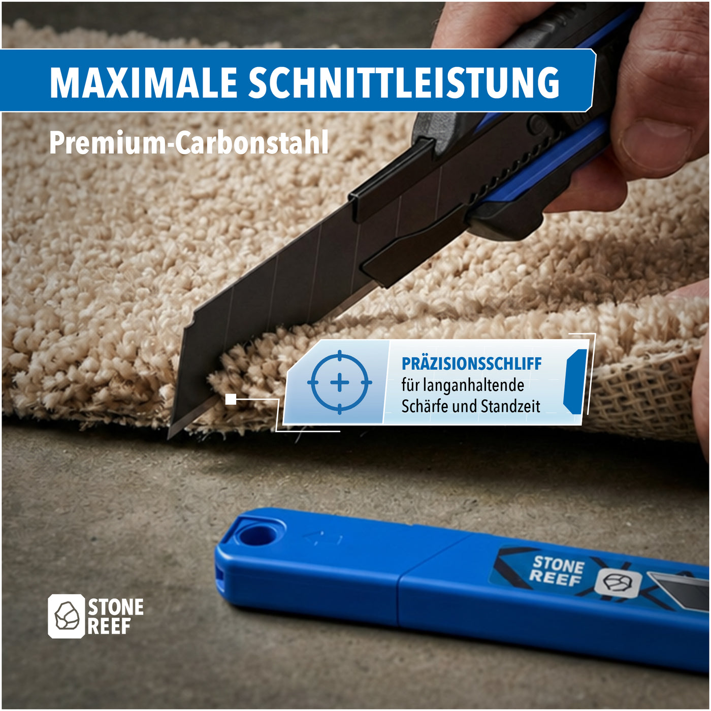 Scharfes Material der Cuttermesser Klingen im Detail – STONE REEF