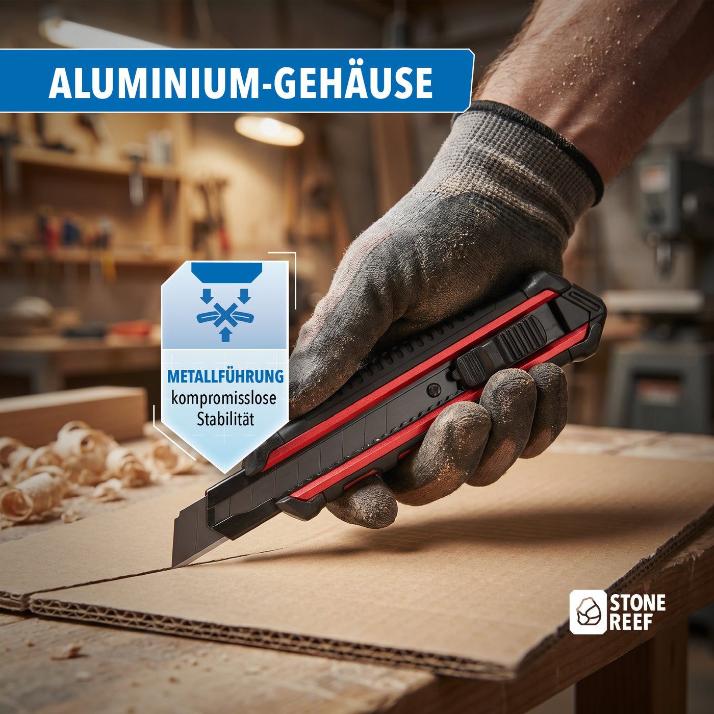 Lieferumfang des 3 Cuttermesser Sets – STONE REEF