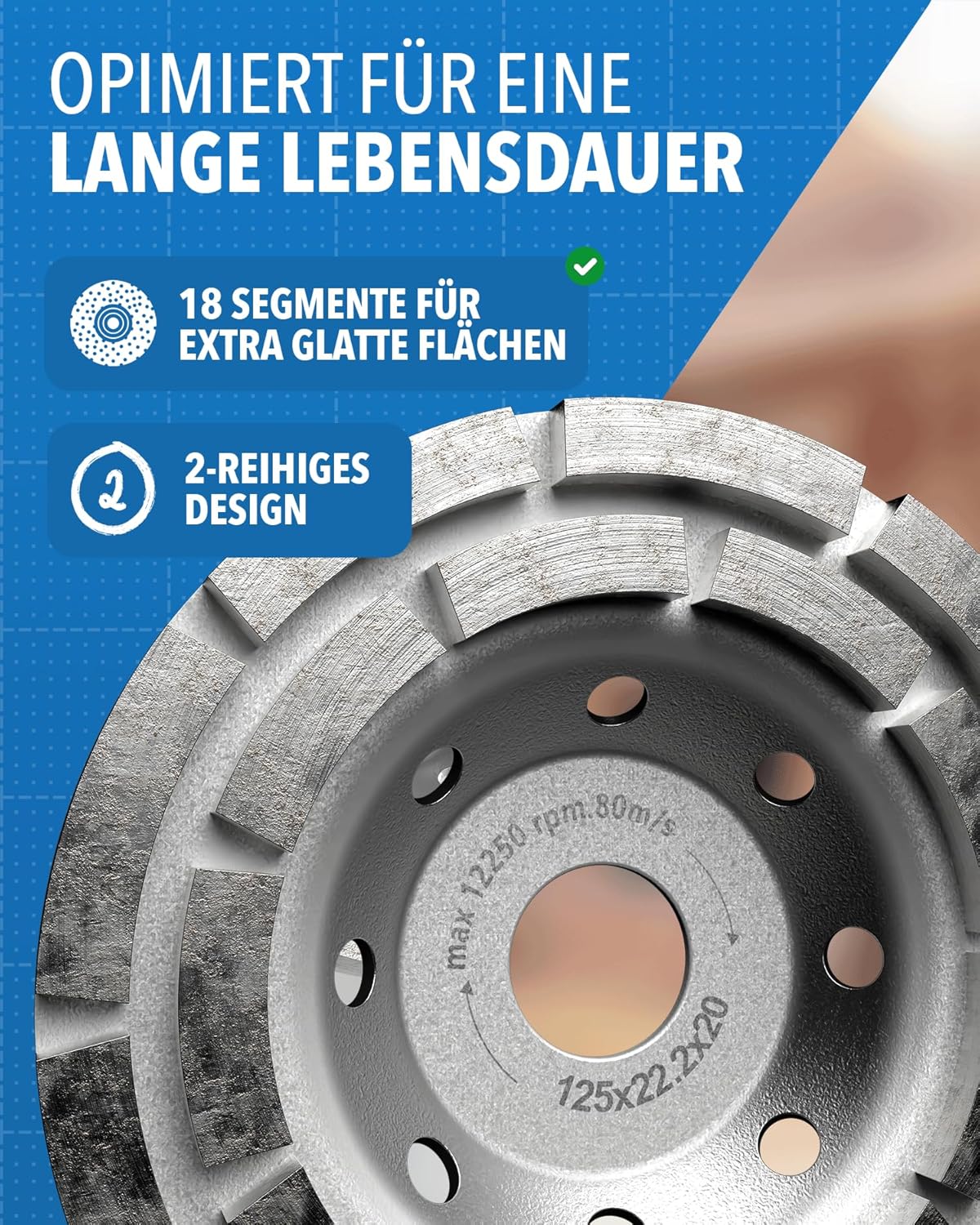 Aufnahme des Schleiftopfs für den Winkelschleifer – STONE REEF