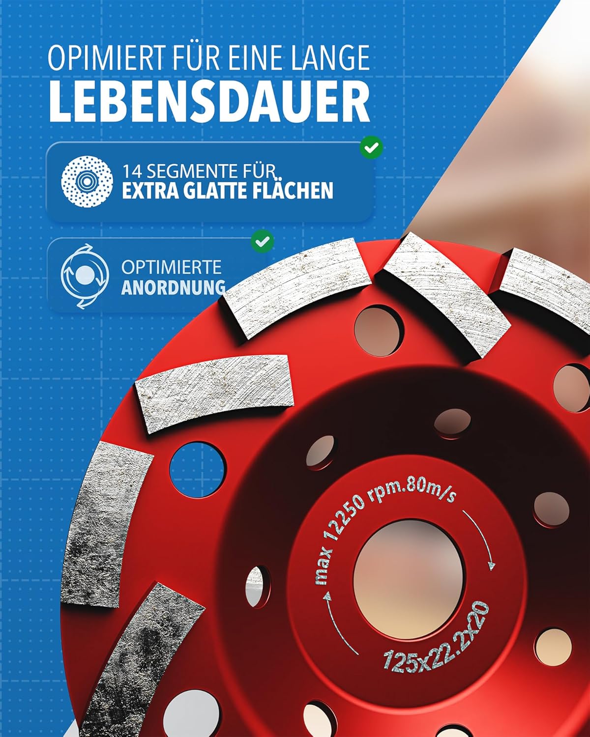 Aufnahme für den Winkelschleifer im Detail – STONE REEF
