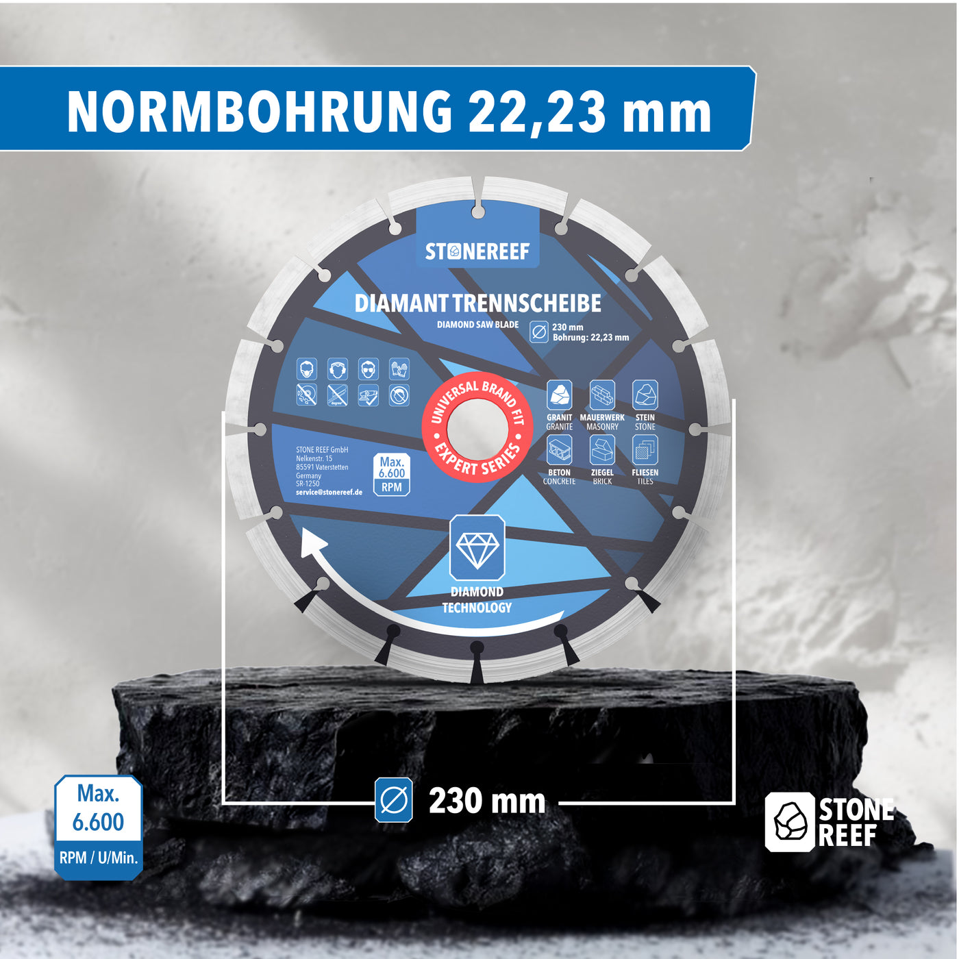 Hochwertiges Material der Diamant Trennscheibe – STONE REEF