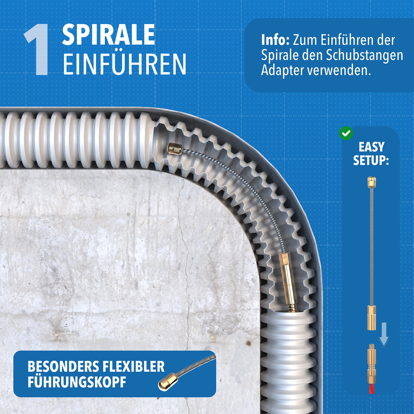 Länge von 50 Metern der Einziehspirale im Detail – STONE REEF