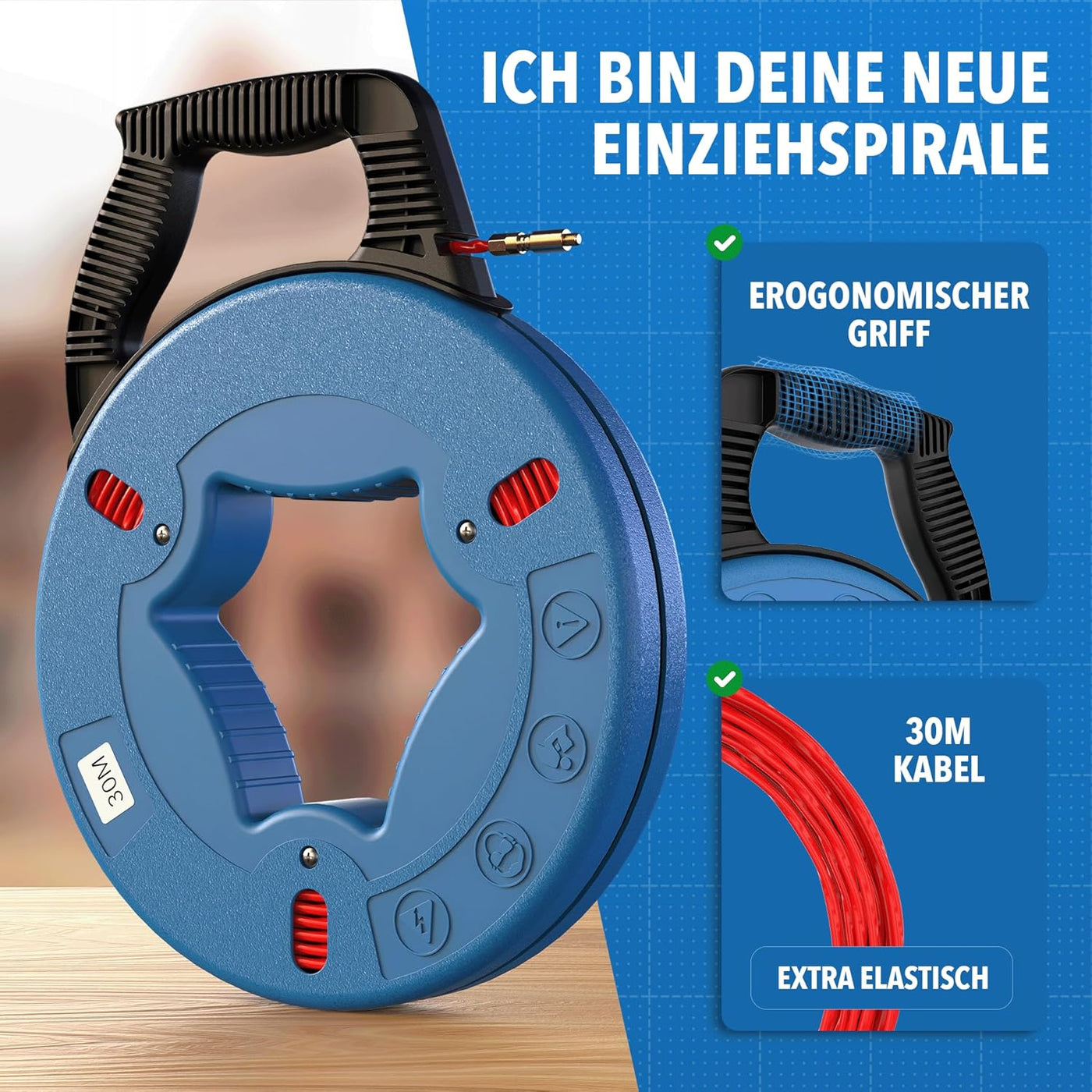 Einziehspirale im Einsatz im Leerrohr – STONE REEF