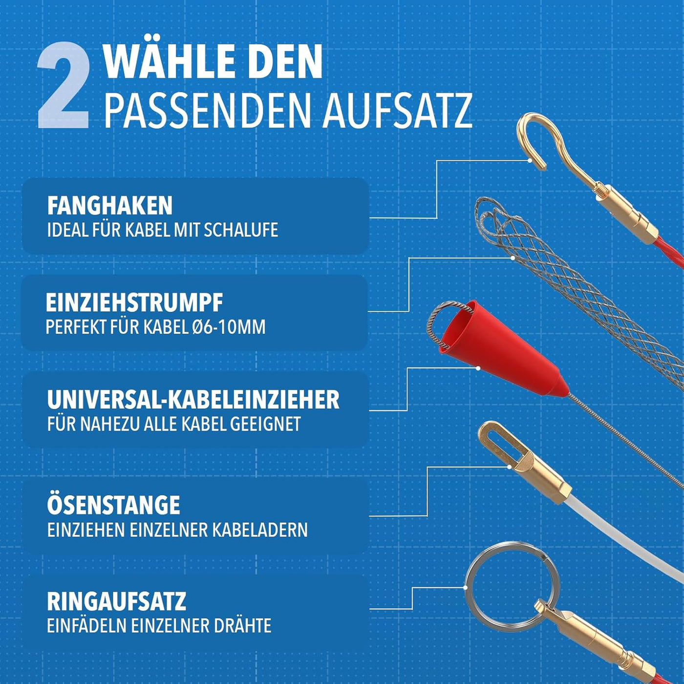 30 Meter Länge der Einziehspirale im Überblick – STONE REEF