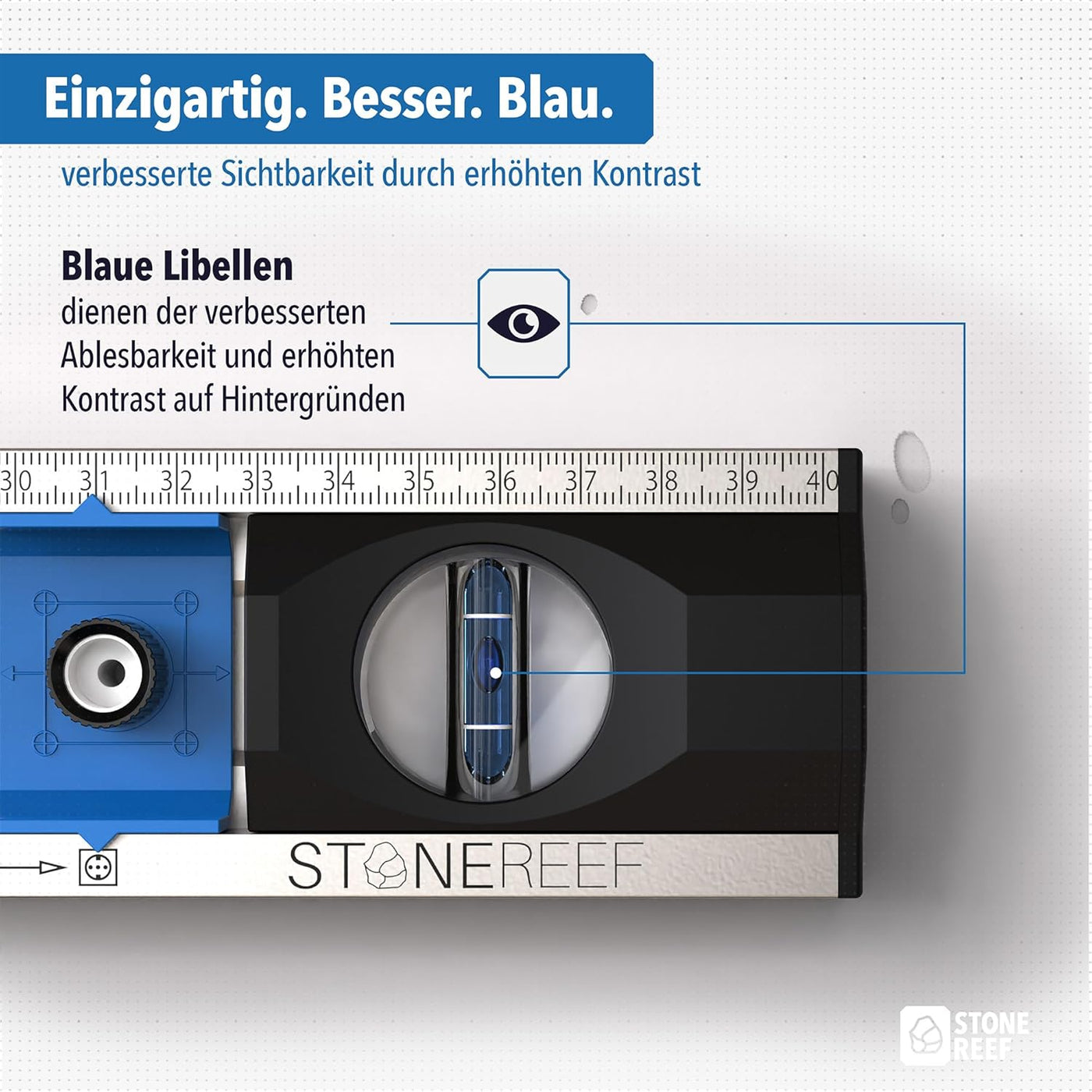 Lieferumfang der Elektriker-Wasserwaage im Überblick – STONE REEF
