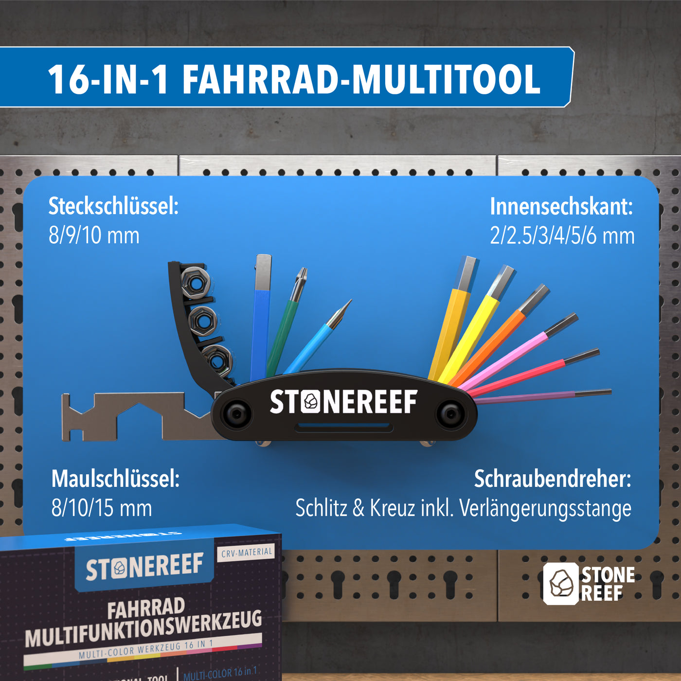 Fahrrad-Multitool im Einsatz an der Kette – STONE REEF