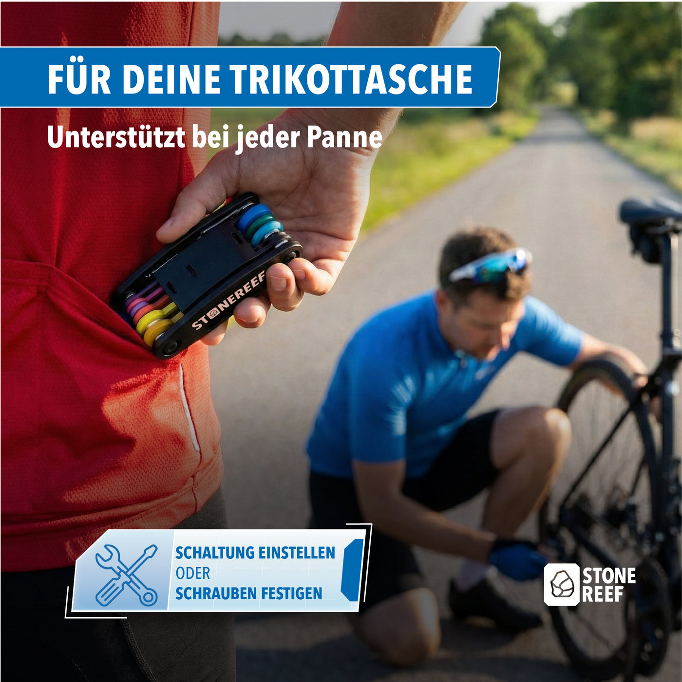 Kompaktes Fahrrad-Multitool für unterwegs – STONE REEF