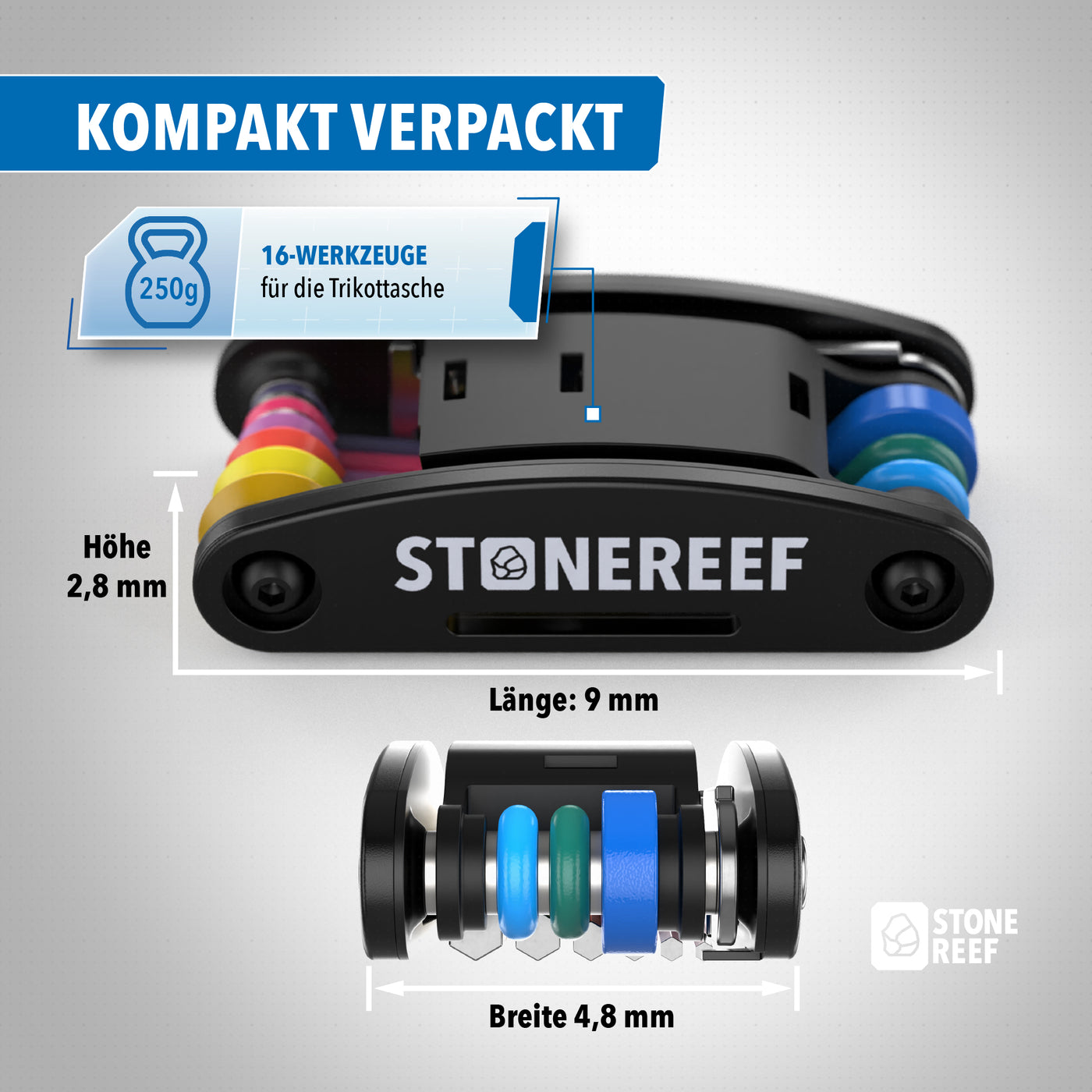 Fahrrad-Multitool im Einsatz an MTB und Rennrad – STONE REEF