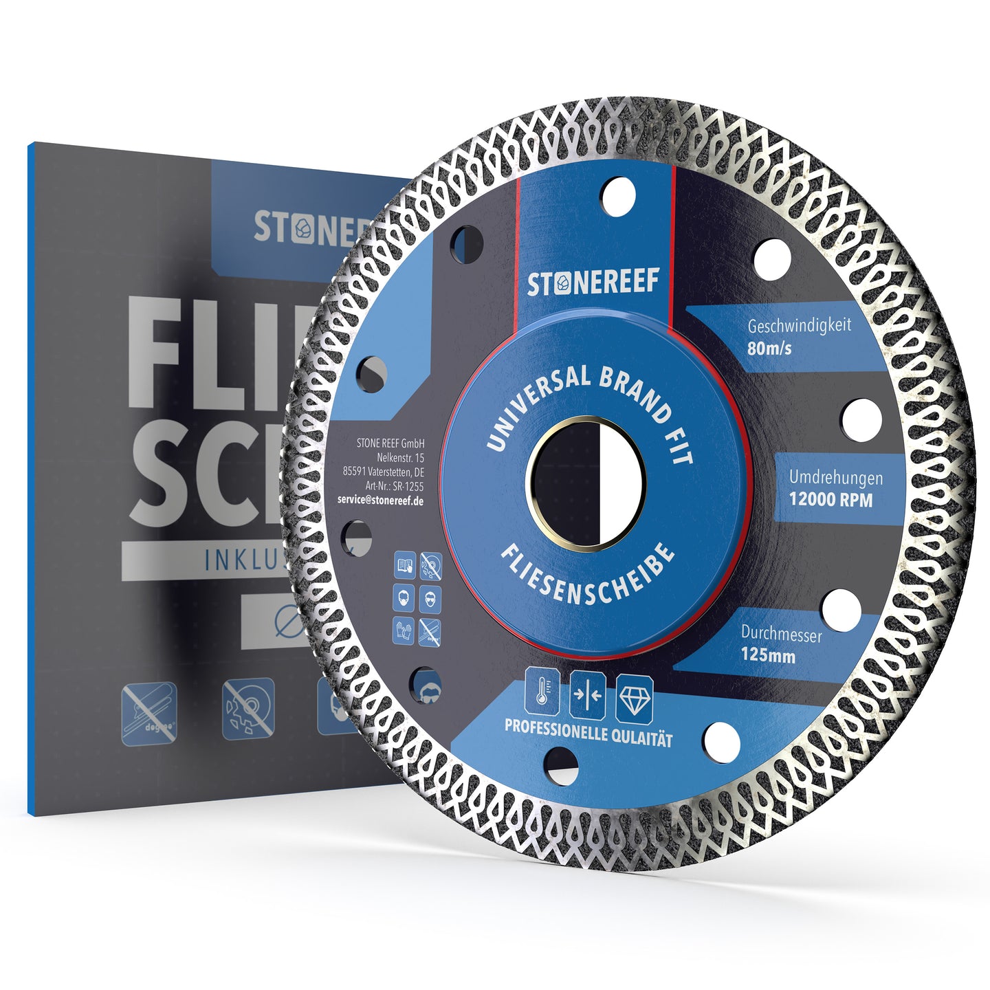 Fliesenscheibe 125mm als Hauptbild für saubere Schnitte – STONE REEF