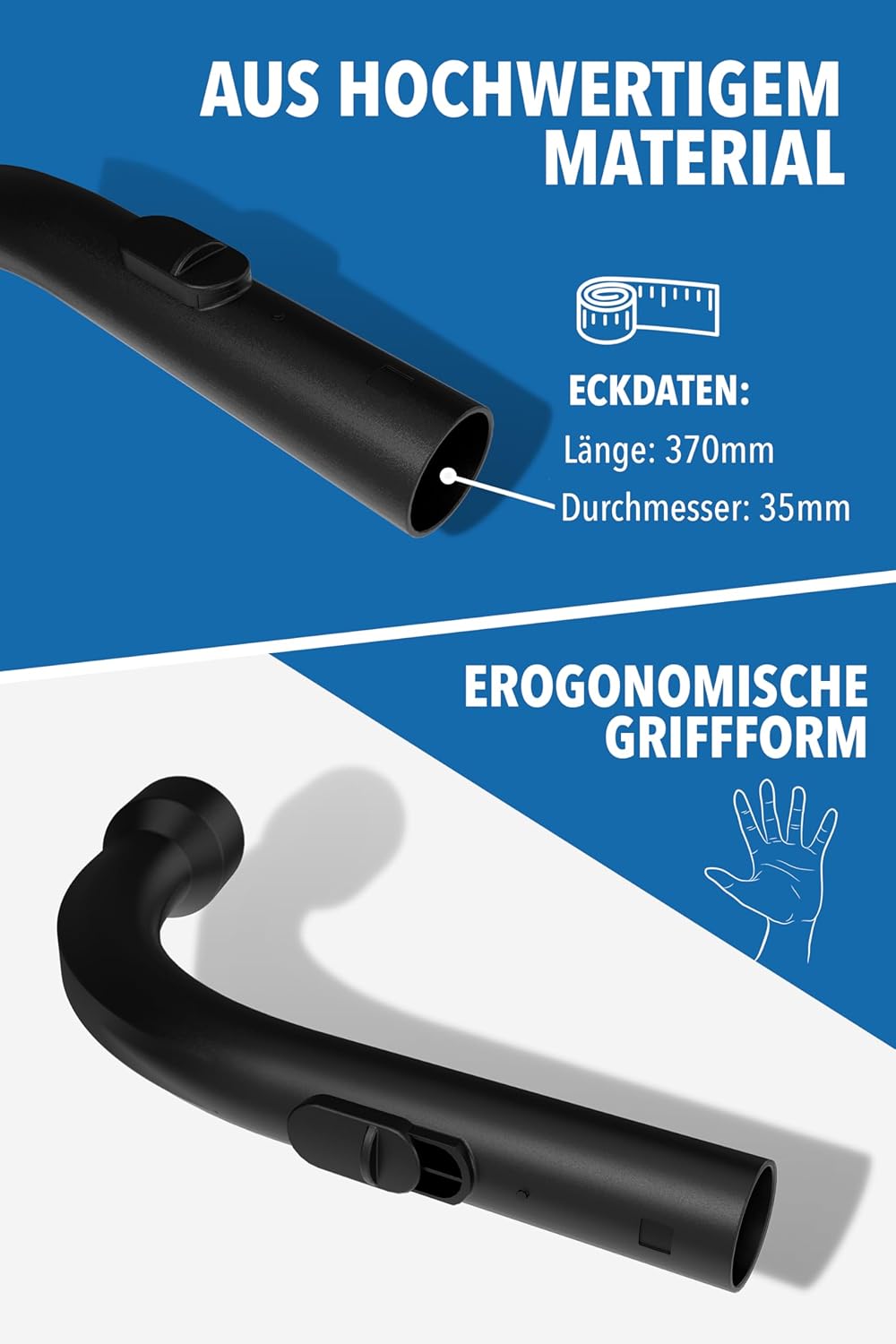 Anschluss des Griffrohrs am Miele Staubsauger – STONE REEF