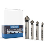 Kegelsenker 4er-Set für sauberes Senkbohren