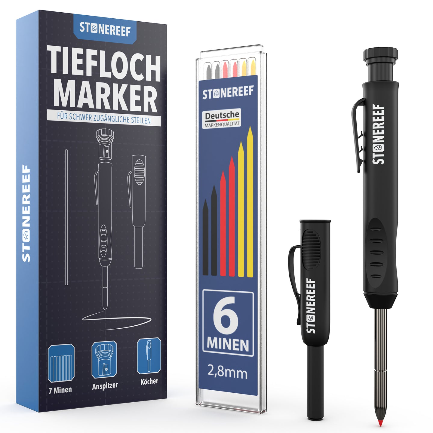 Tieflochmarker für Bohrlöcher