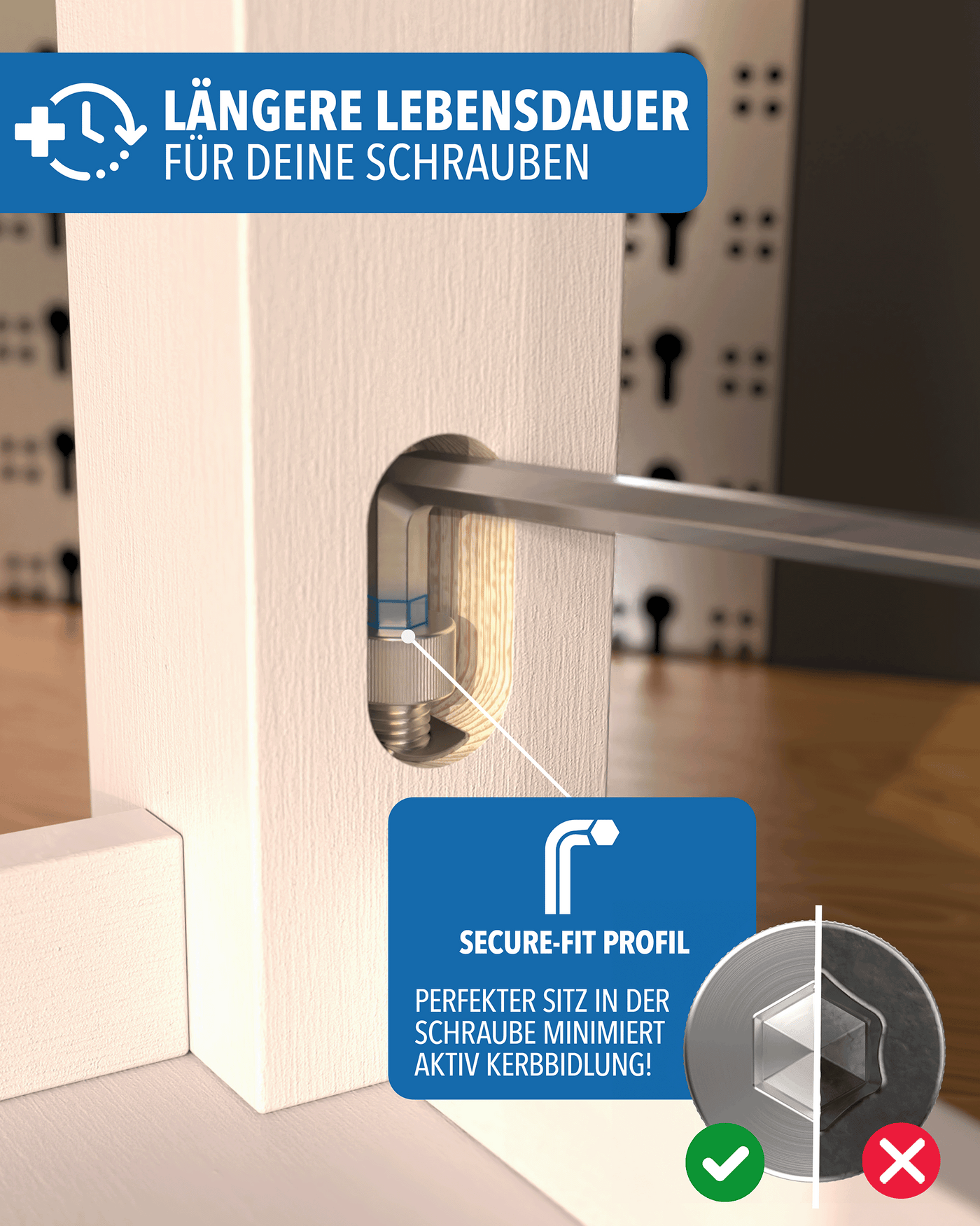 Größenübersicht des 13-teiligen Inbusschlüssel-Sets Chrom – STONE REEF