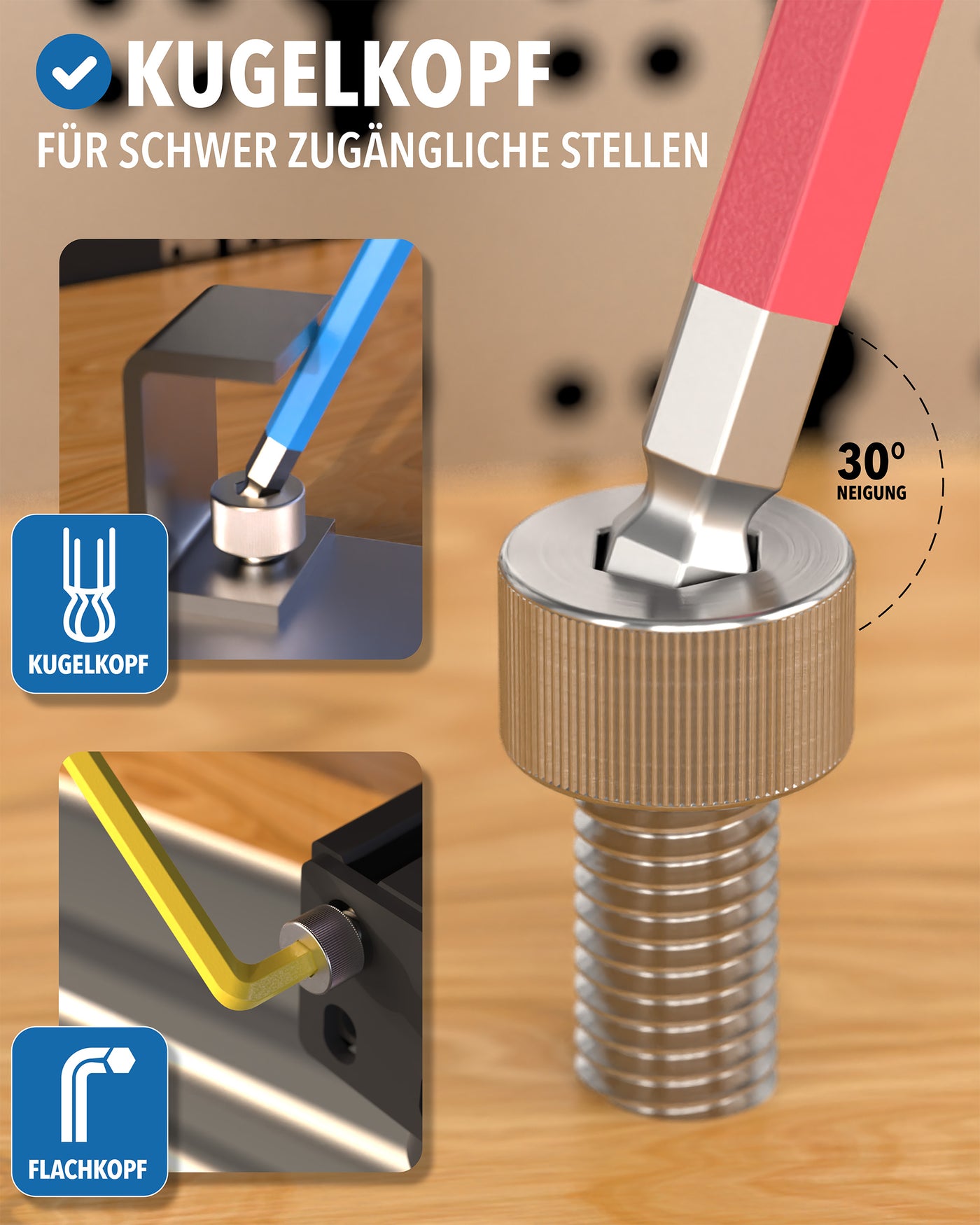 Praktischer Halter für das Multicolor-Inbusschlüssel-Set – STONE REEF