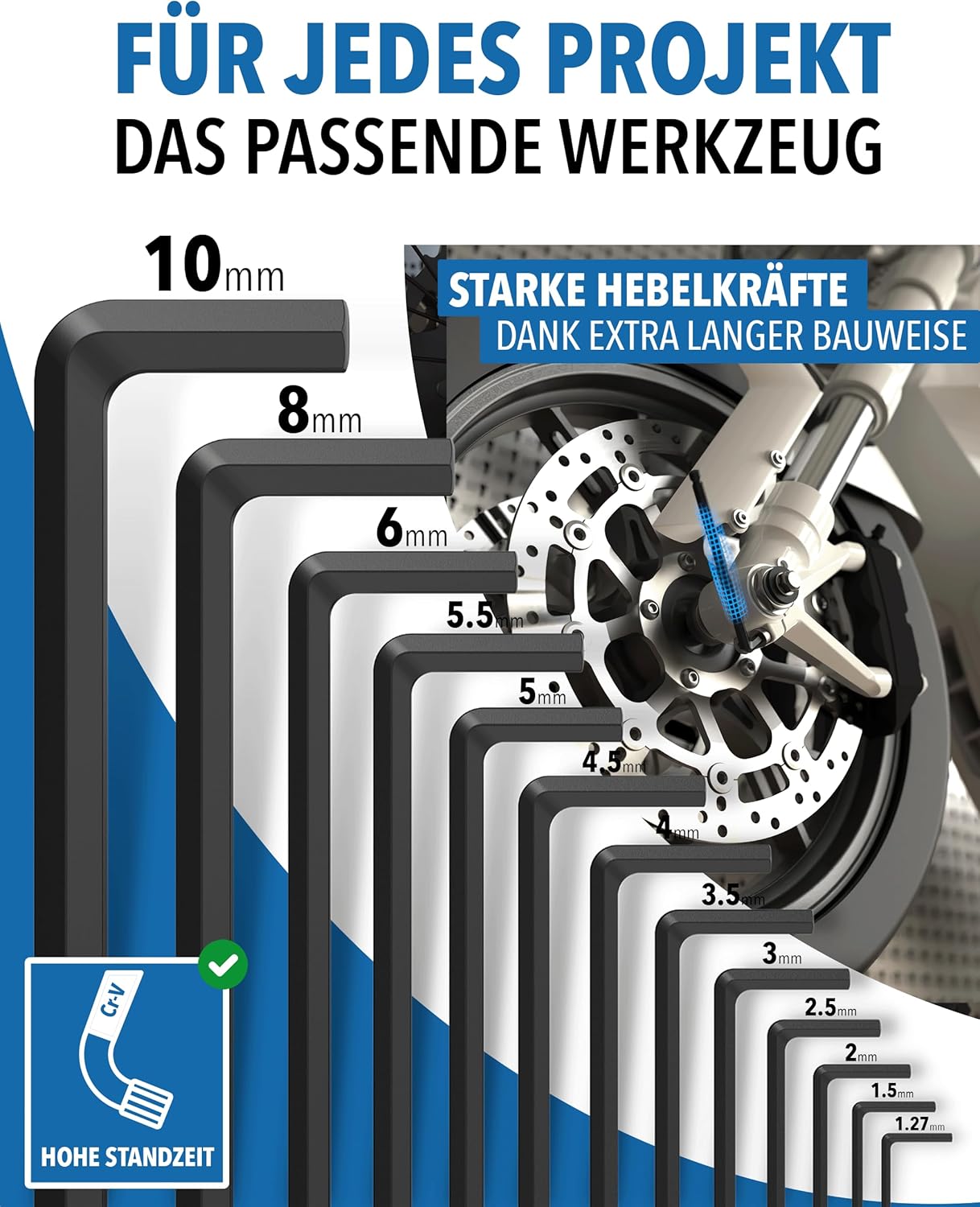 Inbusschlüssel-Set von 1,27 bis 10 mm für Möbelmontage – STONE REEF