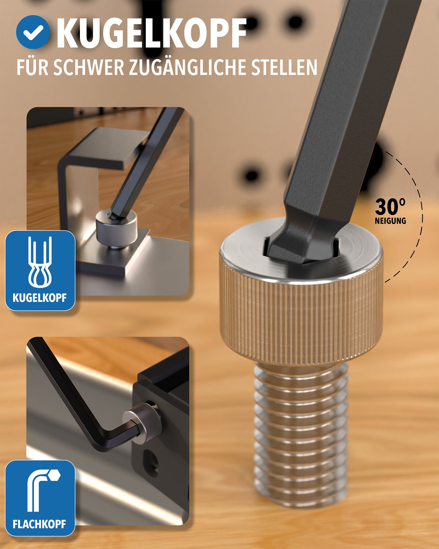 Praktischer Halter zur Aufbewahrung des Inbusschlüssel-Sets – STONE REEF
