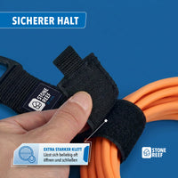 Selbstklebende Montage des Kabelhalters – STONE REEF
