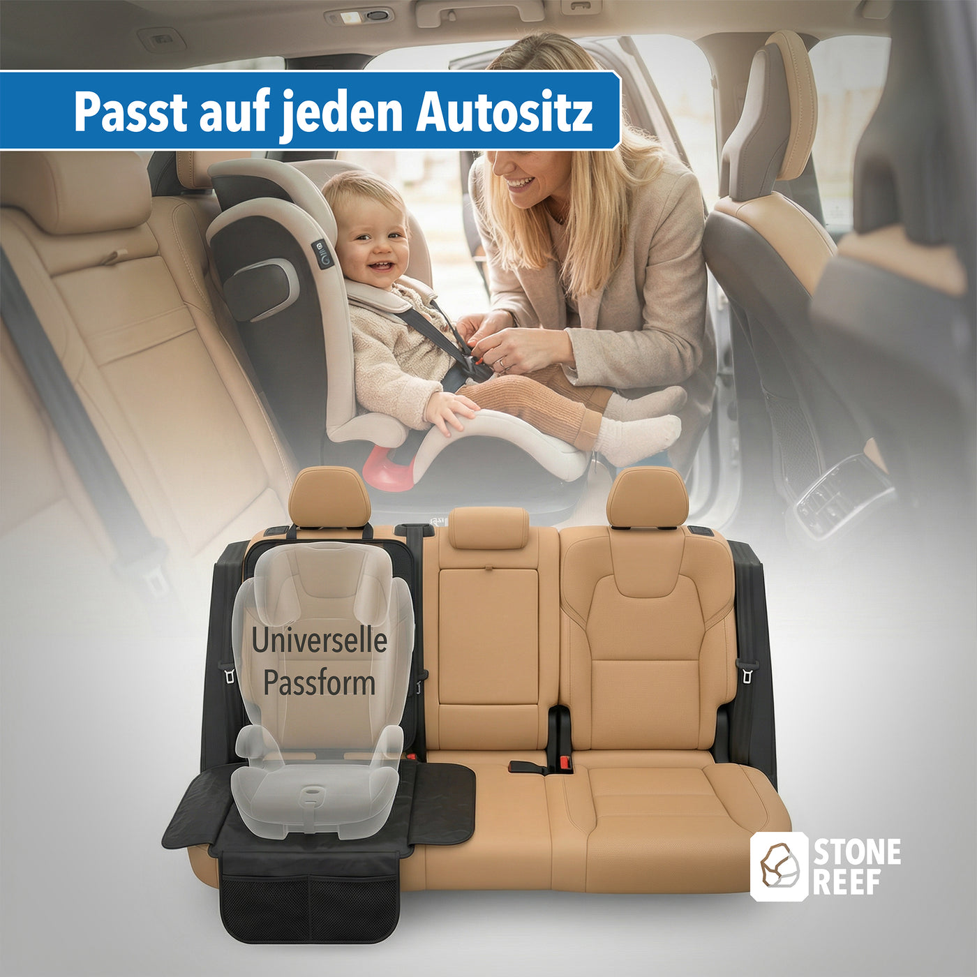 Rutschfestes Material der Kindersitzunterlage – STONE REEF
