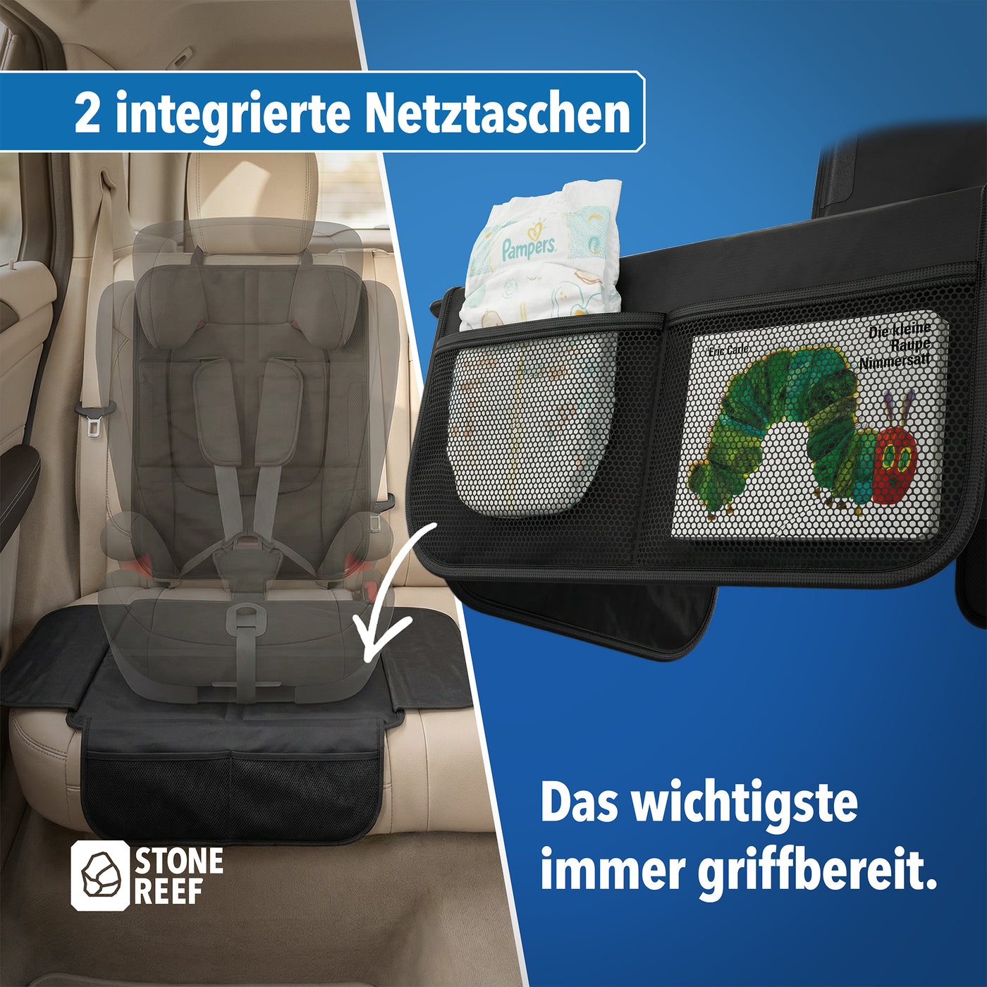 Pflegeleichtes Material der Kindersitzunterlage – STONE REEF