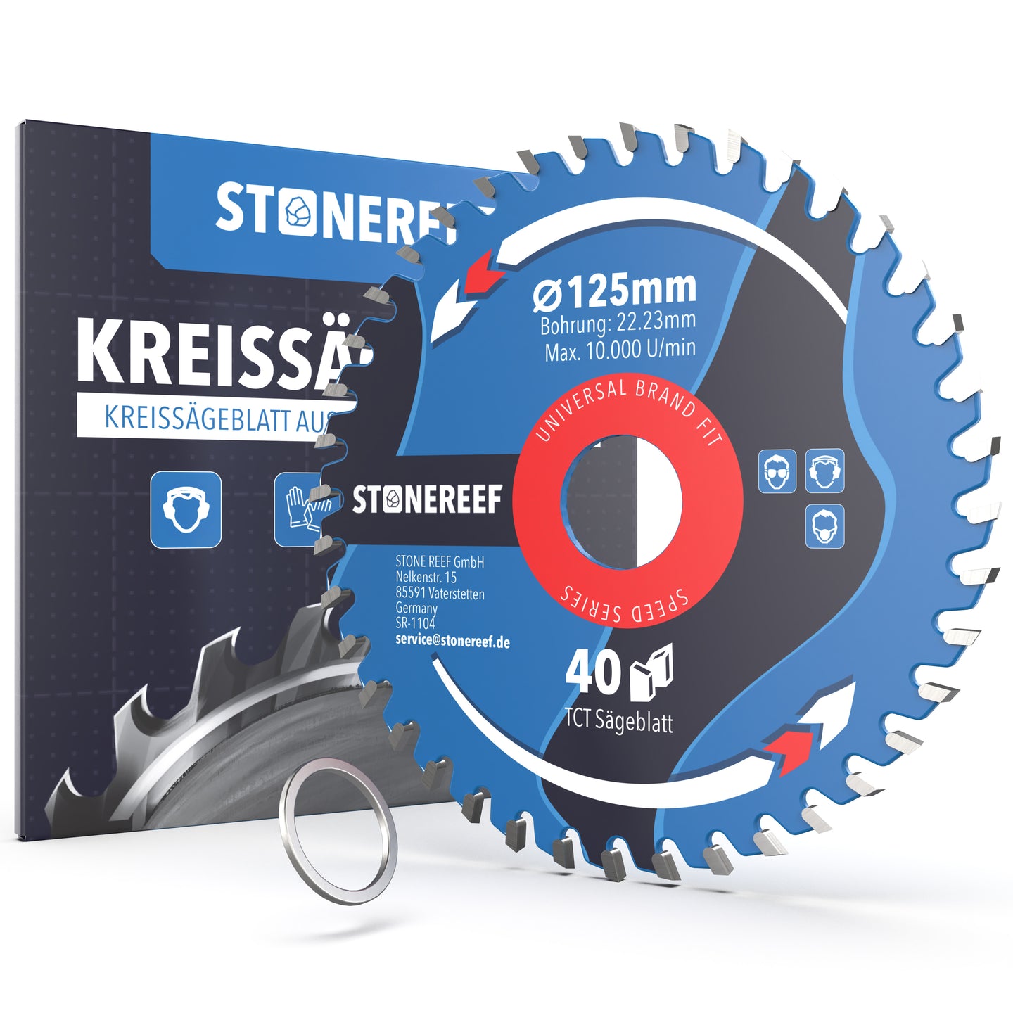 Kreissägeblatt 125 x 22,23 mm als Hauptbild für präzise Schnitte – STONE REEF