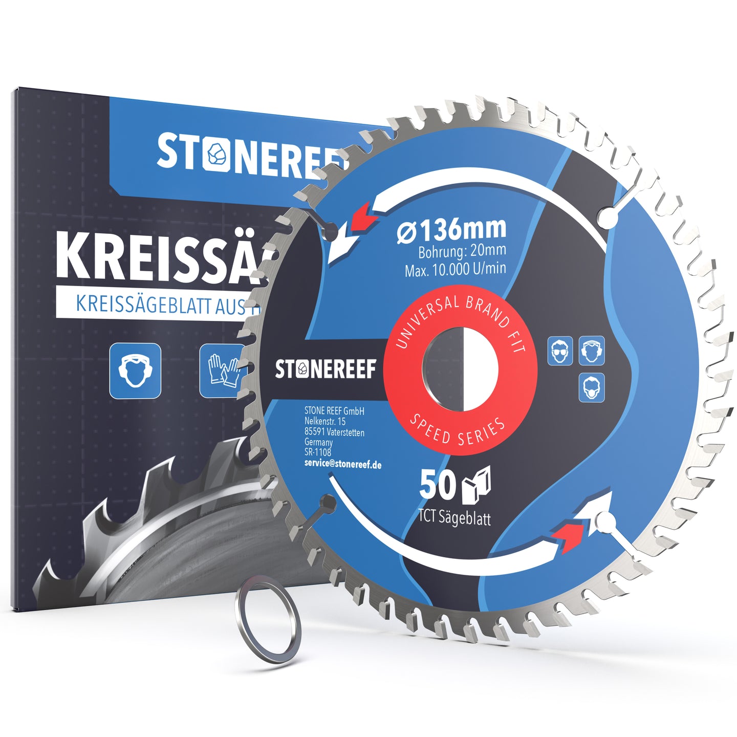 Kreissägeblatt 136 x 20 mm als Hauptbild für präzise Schnitte – STONE REEF