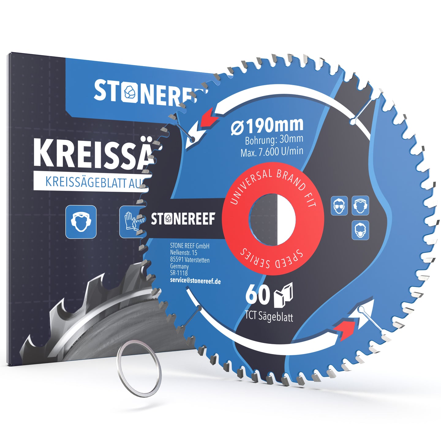 Kreissägeblatt 190 x 30 mm als Hauptbild für präzise Schnitte – STONE REEF