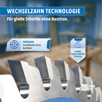 Maßübersicht des Kreissägeblatts mit 210 x 30 mm – STONE REEF