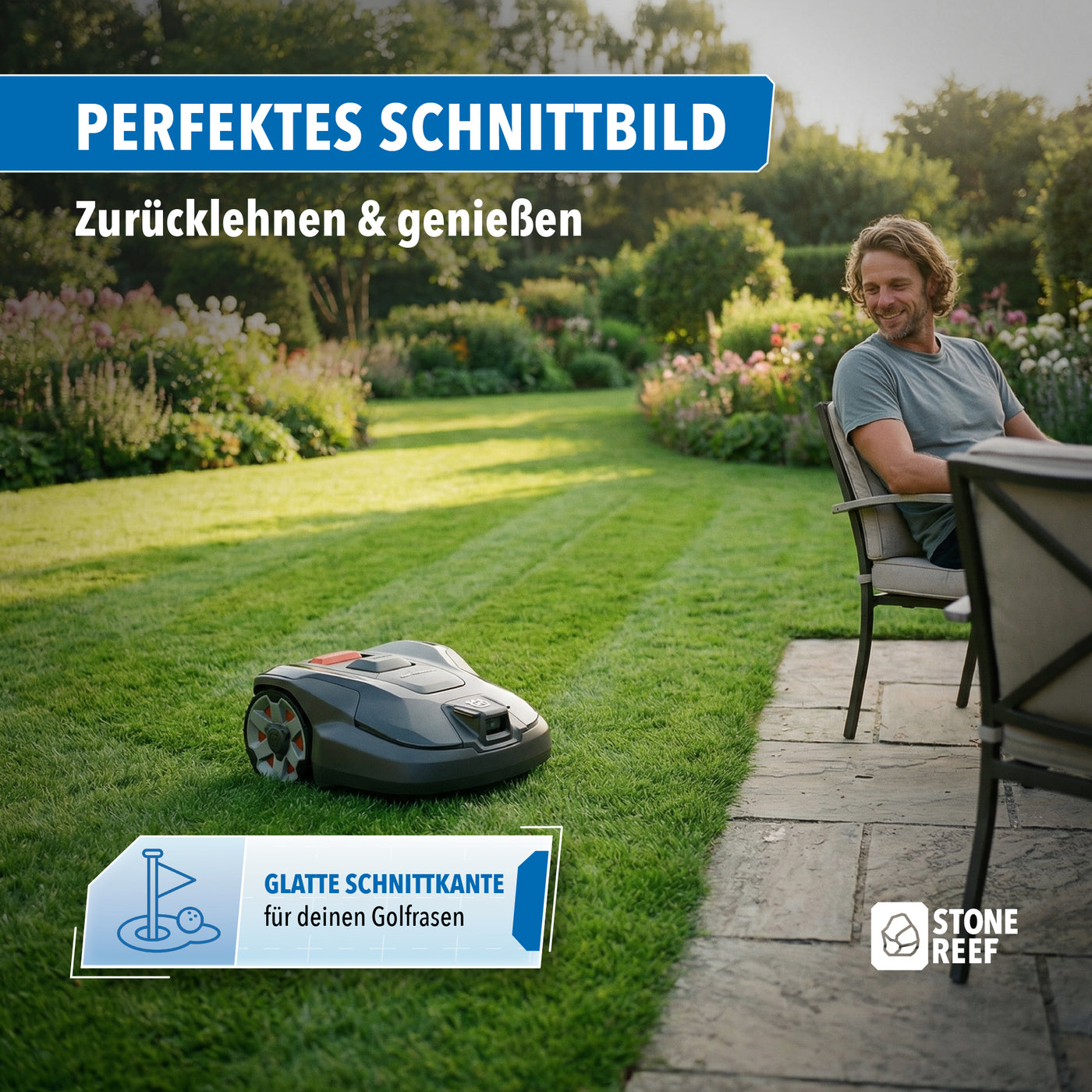 Scharfe Klingen für sauberen Rasenschnitt – STONE REEF