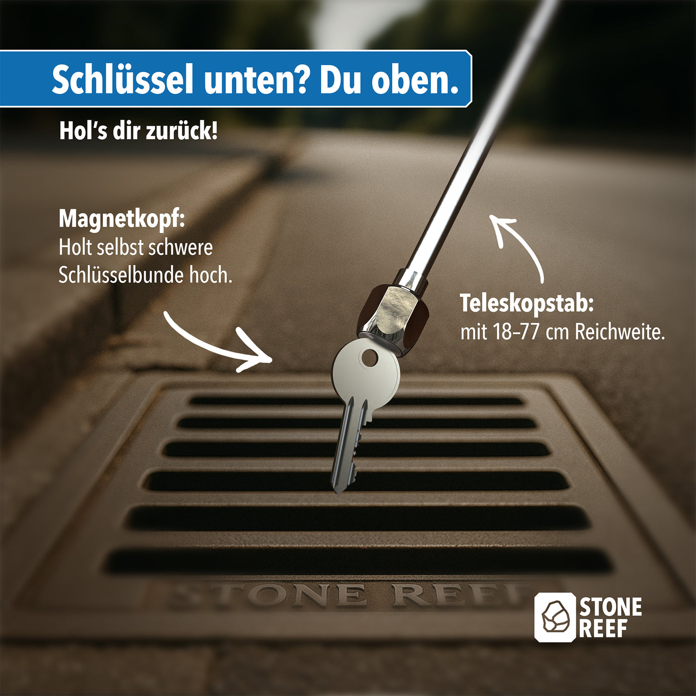 Magnetheber beim Aufheben eines Kleinteils im Einsatz – STONE REEF