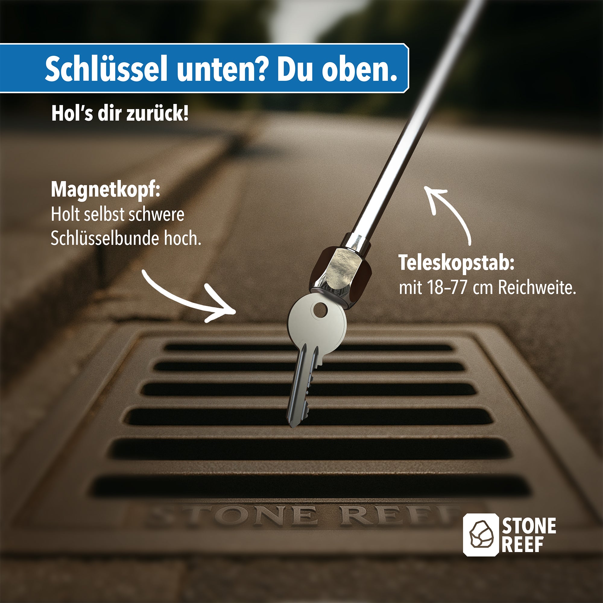 Magnetheber beim Aufheben eines Kleinteils im Einsatz – STONE REEF
