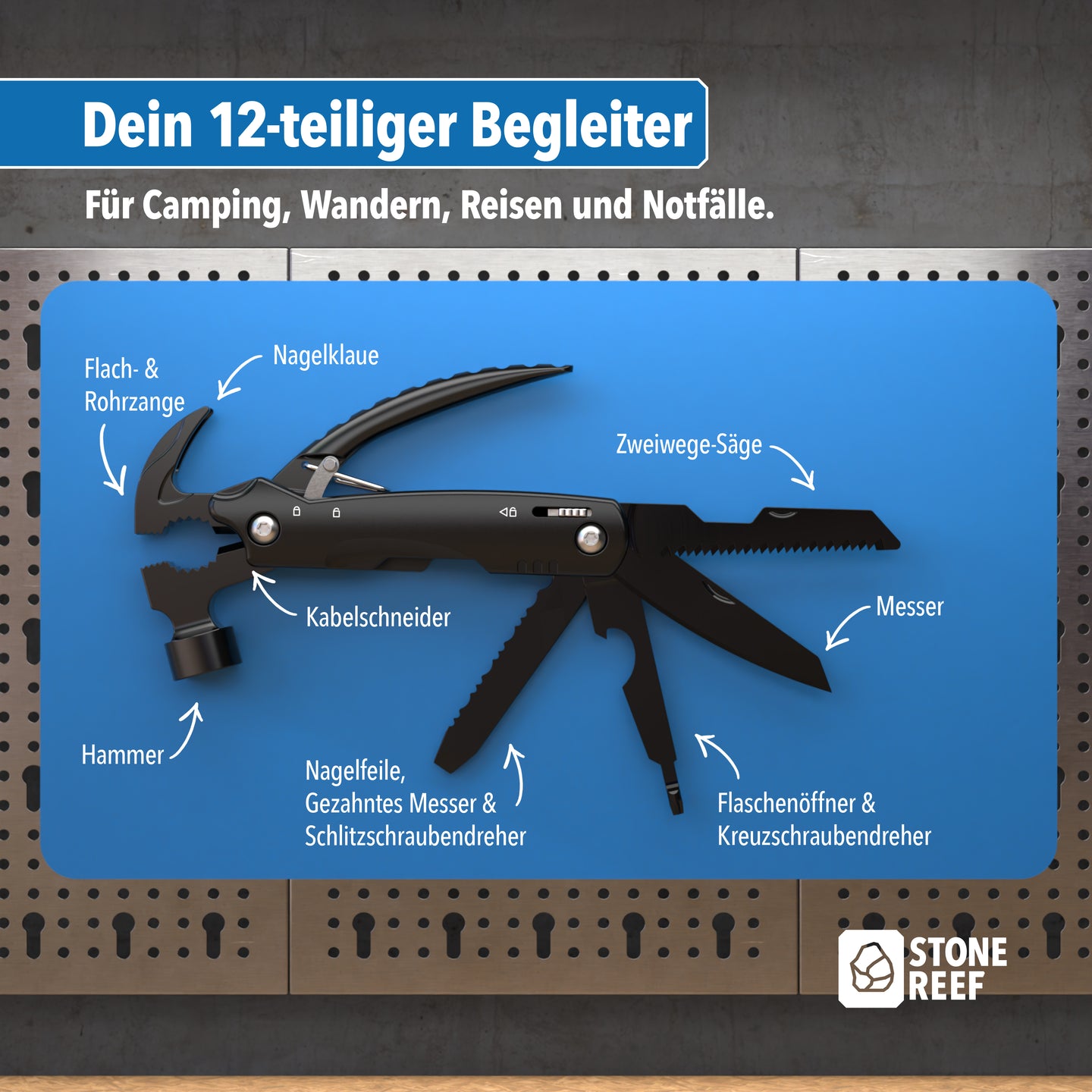 Multitool bei einer vielseitigen Reparatur im Einsatz – STONE REEF