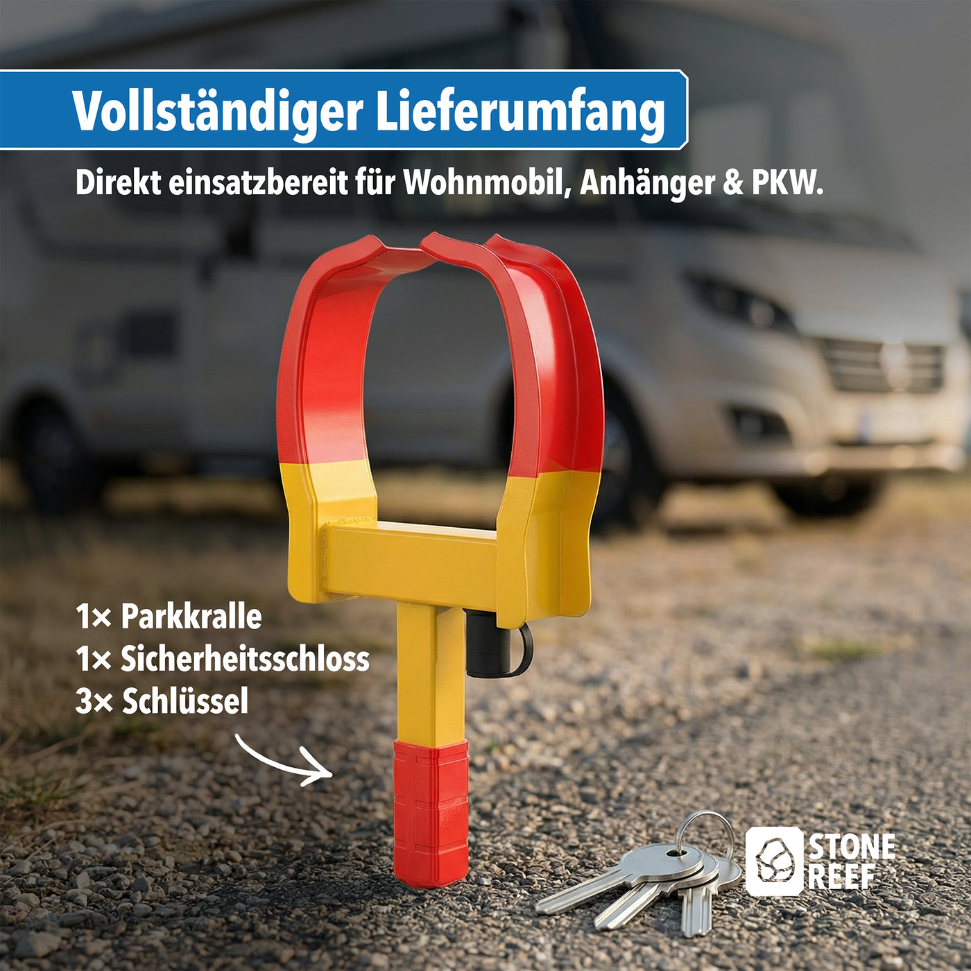 Parkkralle am Reifen im Einsatz – STONE REEF