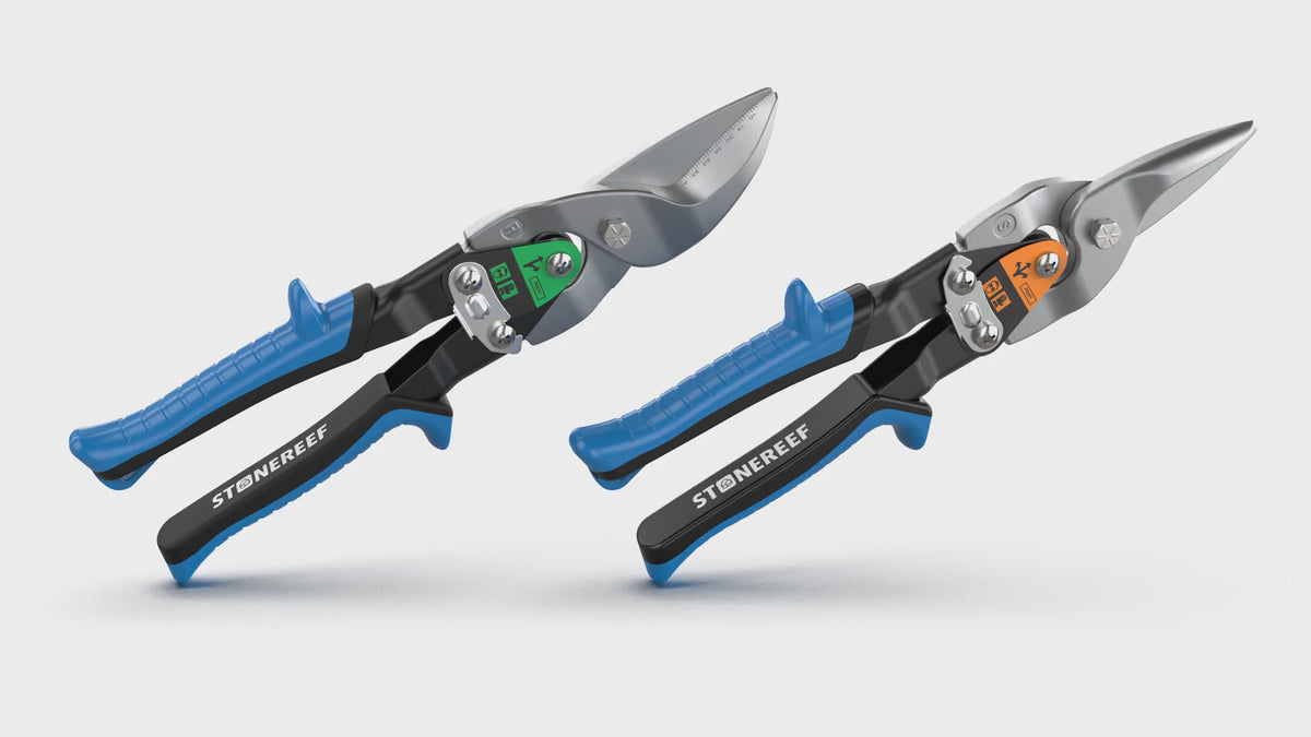 Blechschere Set mit integrierter Millimeterskala im Produktvideo – STONE REEF