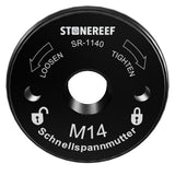 Interaktives 3D-Modell: STONE REEF M14 Schnellspannmutter für schnellen Scheibenwechsel