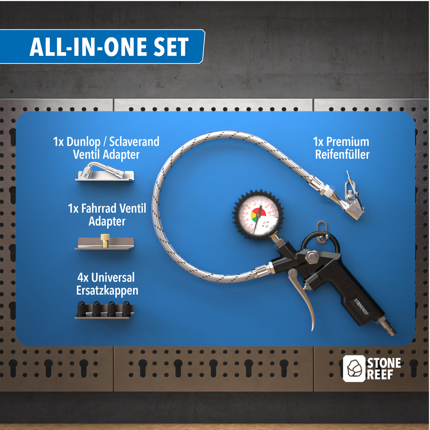 Reifenfüller mit Manometer