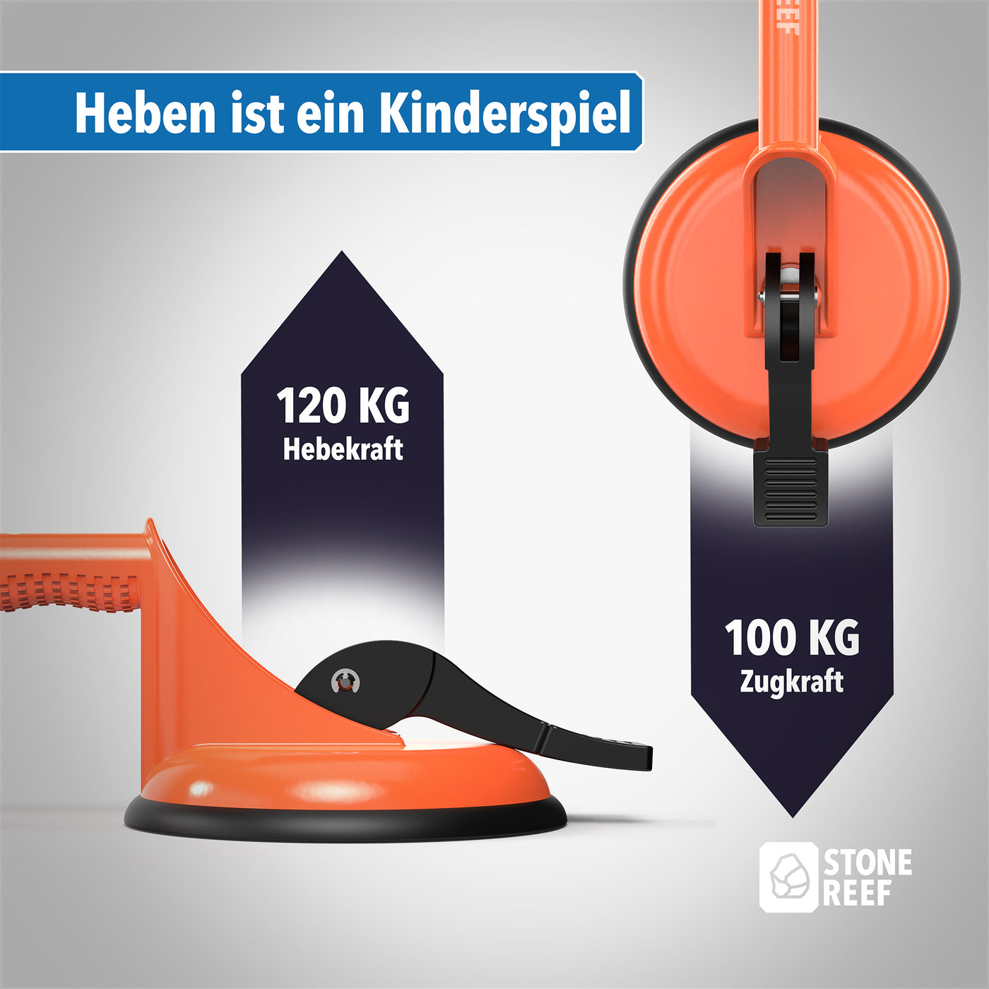 Saugheber beim Heben von Fliesen und Platten – STONE REEF