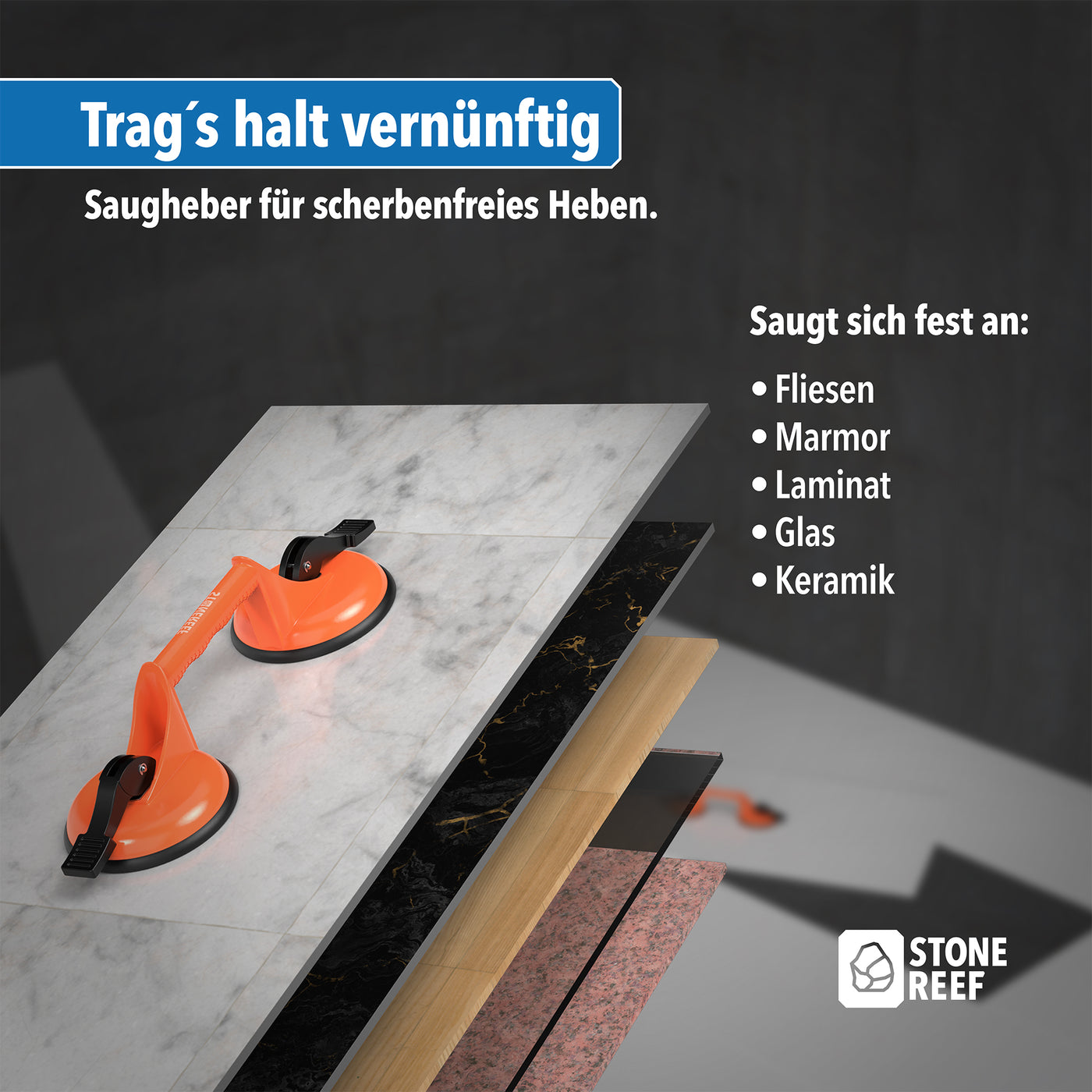 Hohe Tragkraft des Saughebers im Überblick – STONE REEF