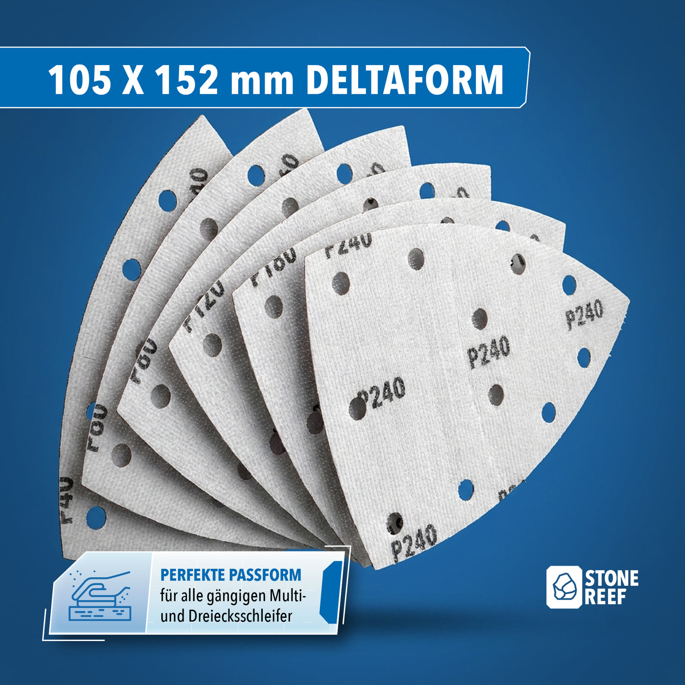 Verschiedene Körnungen im Schleifpapier-Set – STONE REEF