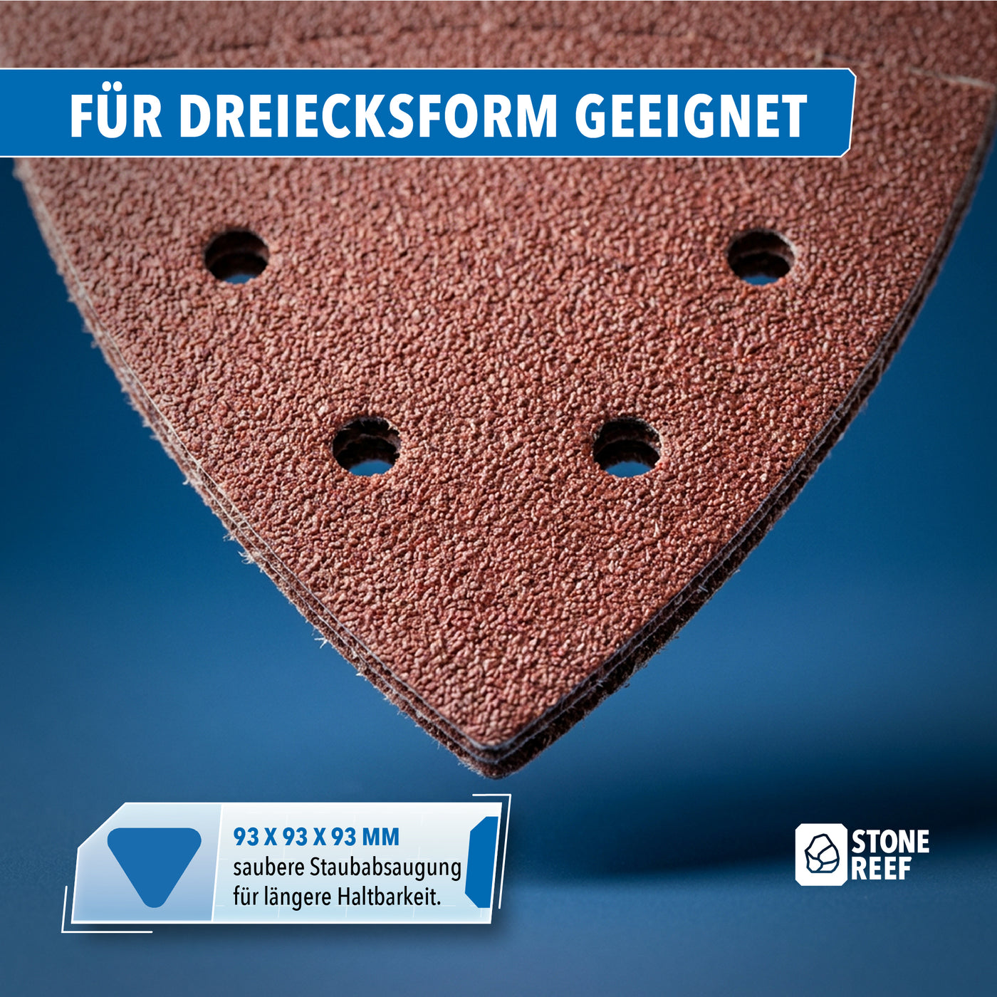 Lieferumfang des 60-teiligen Schleifpapier-Sets – STONE REEF