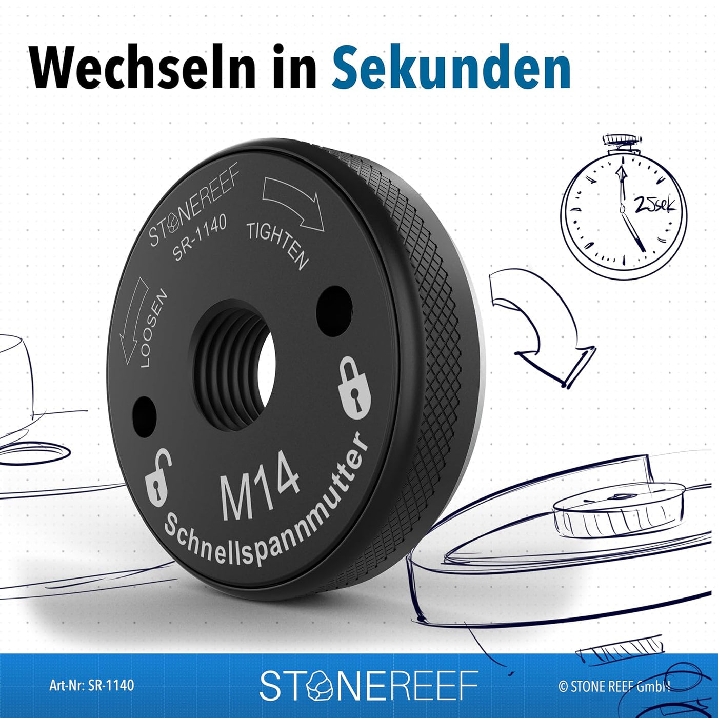 Kompatibilität der M14 Schnellspannmutter – STONE REEF