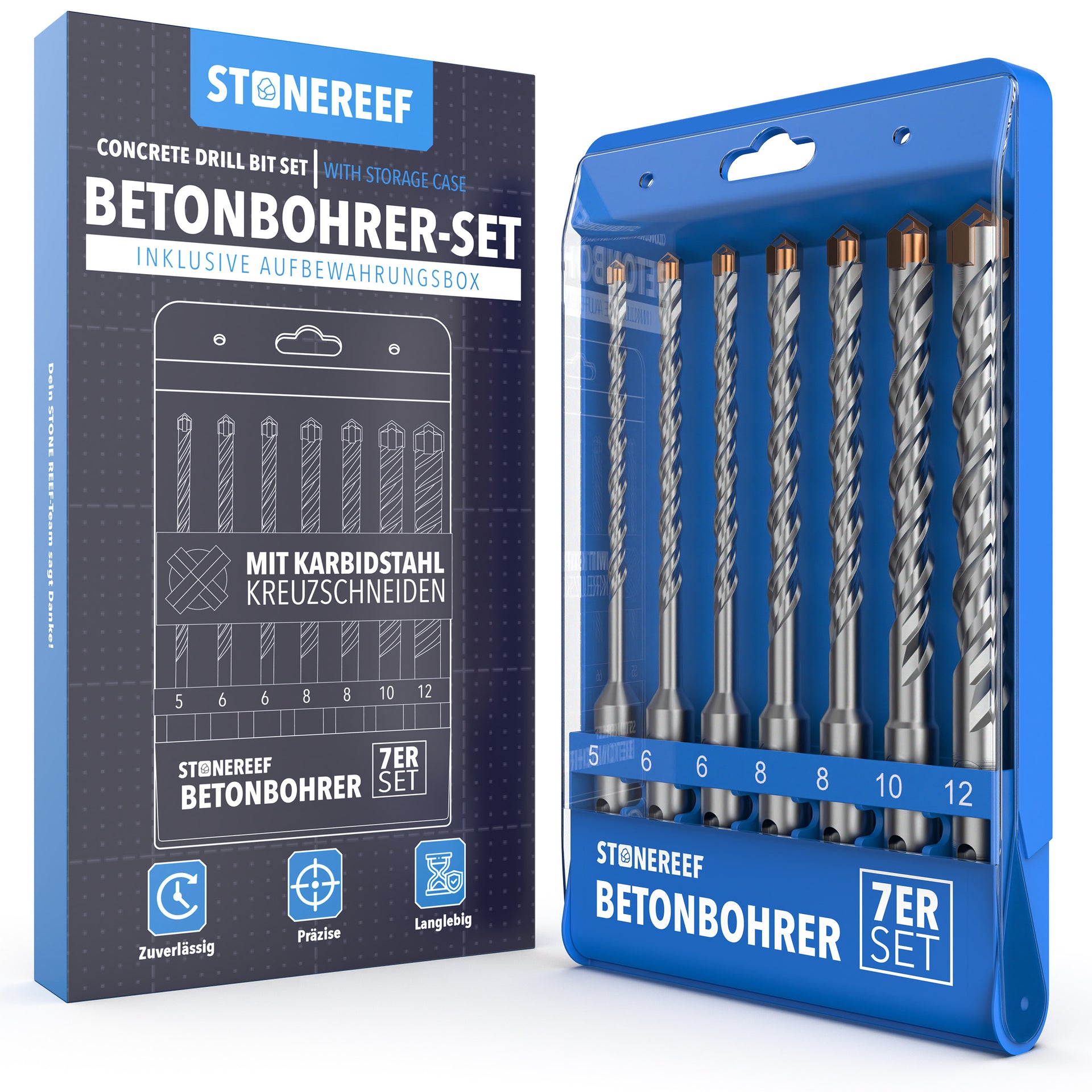SDS Plus Betonbohrer mit Kreuzschneide – STONE REEF