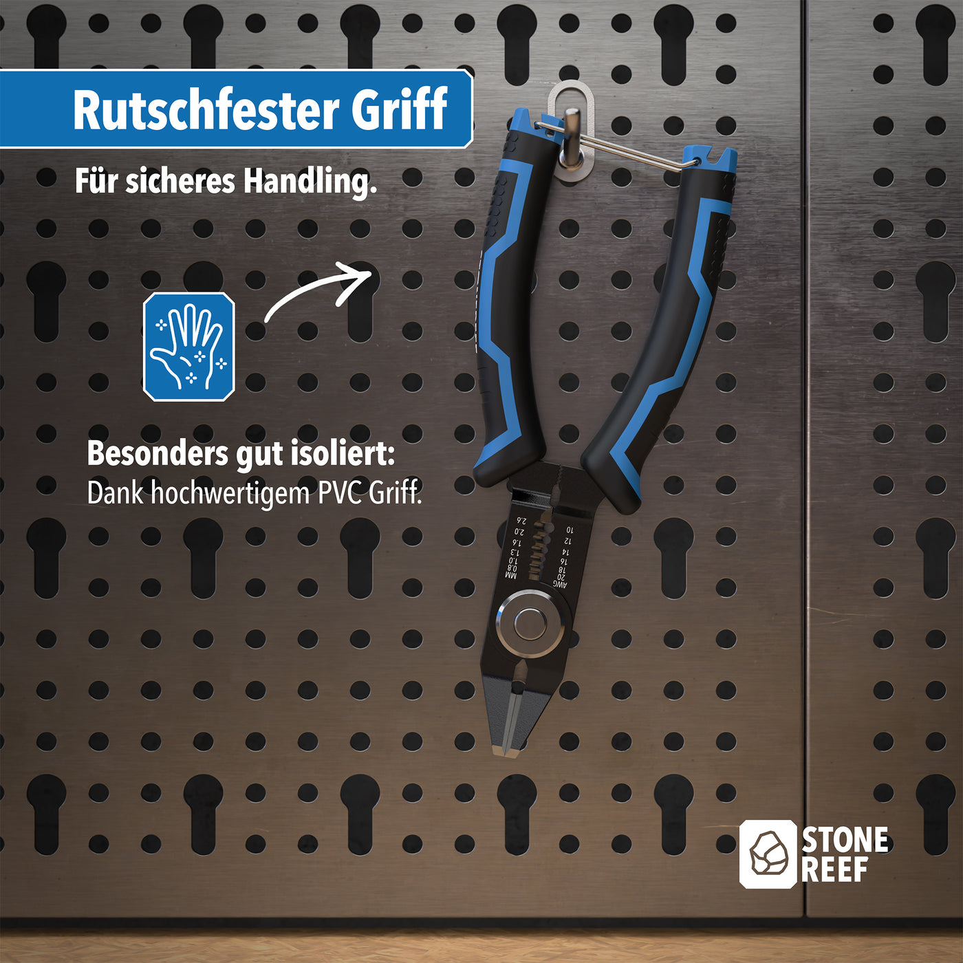 Isolierte Griffe des Seitenschneiders für sicheres Arbeiten – STONE REEF