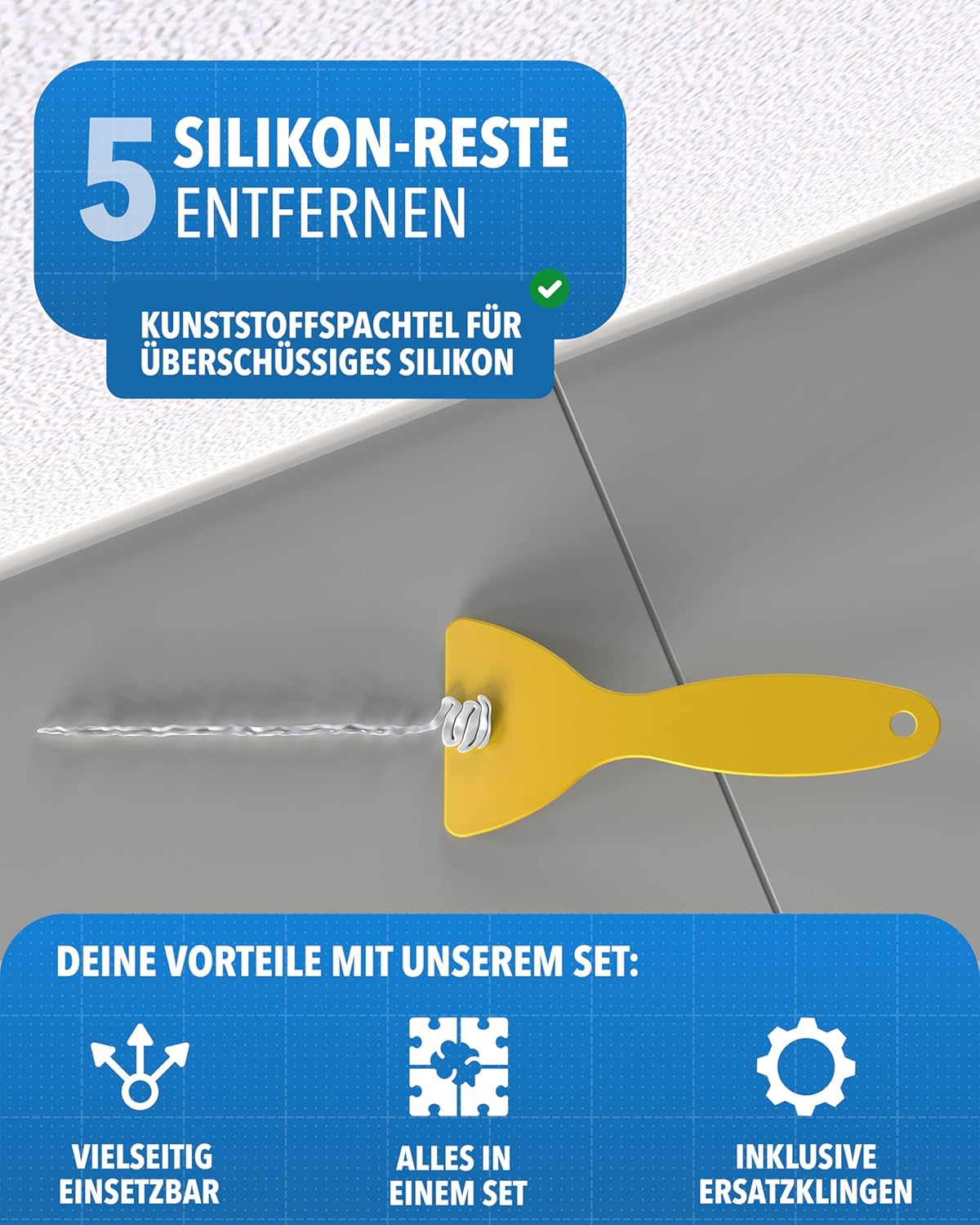 Silikon Abzieher bei der Fugenerneuerung am Fenster – STONE REEF