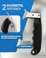 Scharfe Edelstahlklingen des Fugenmessers im Detail – STONE REEF