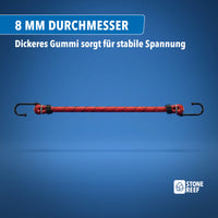 Übersicht der 4 verschiedenen Spanngummi-Längen – STONE REEF