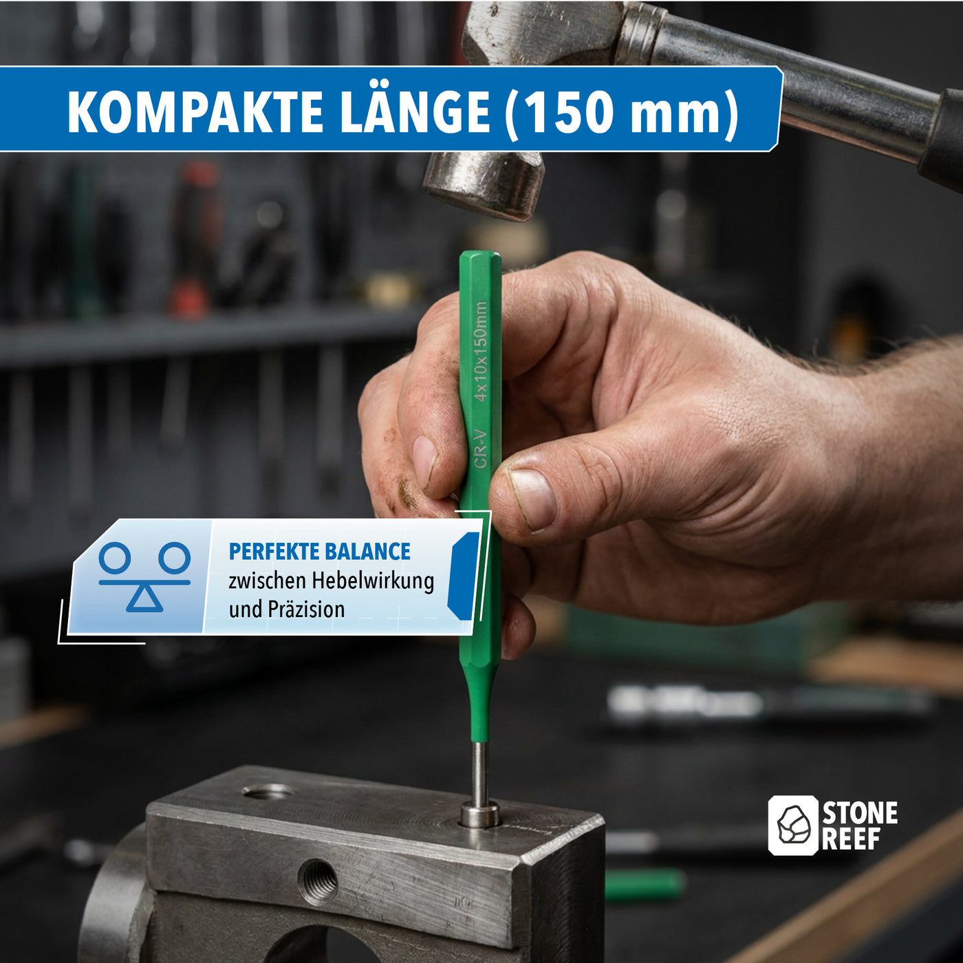 Größenübersicht des Splintentreiber-Sets – STONE REEF