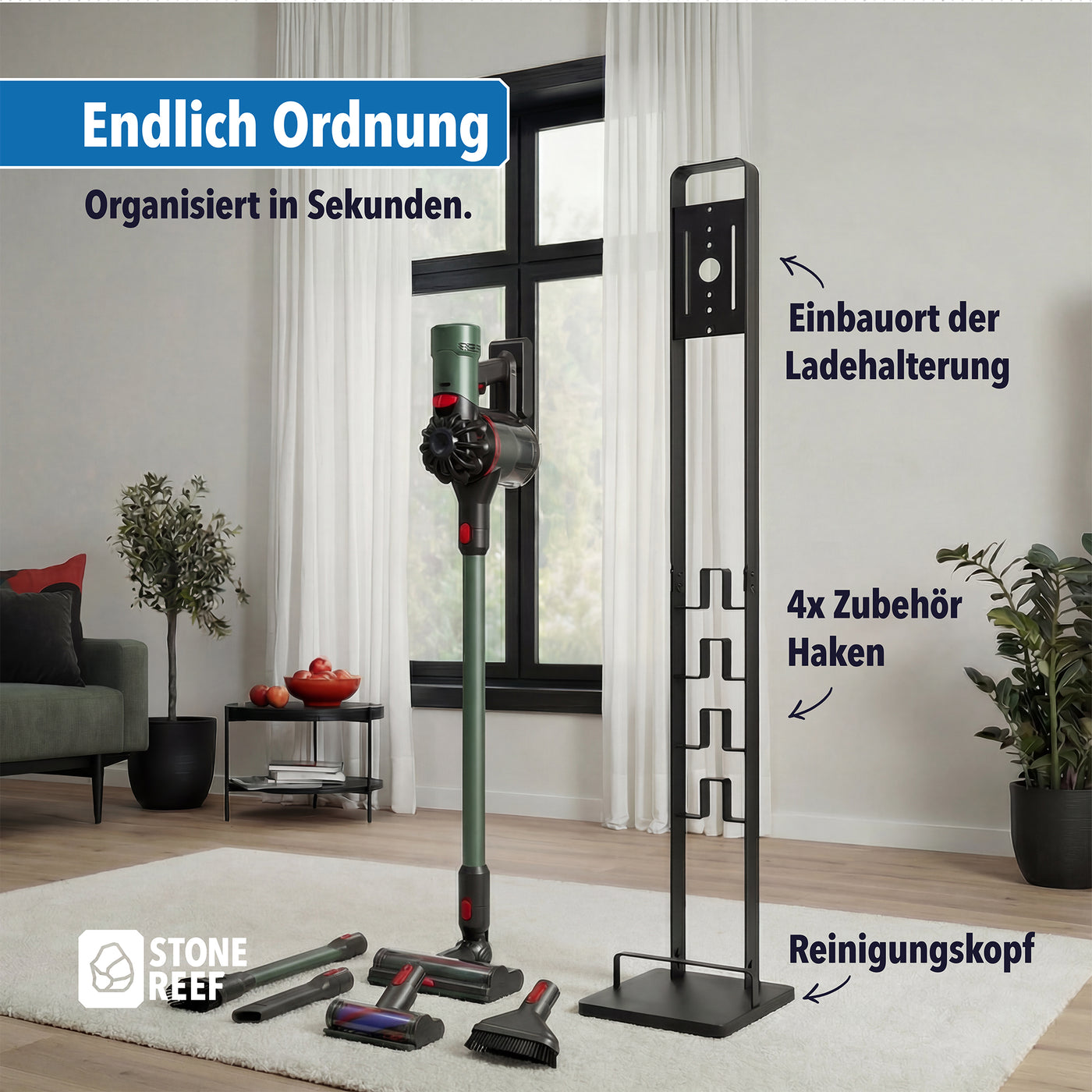 Maße und Abmessungen des Ständers für Dyson im Detail – STONE REEF