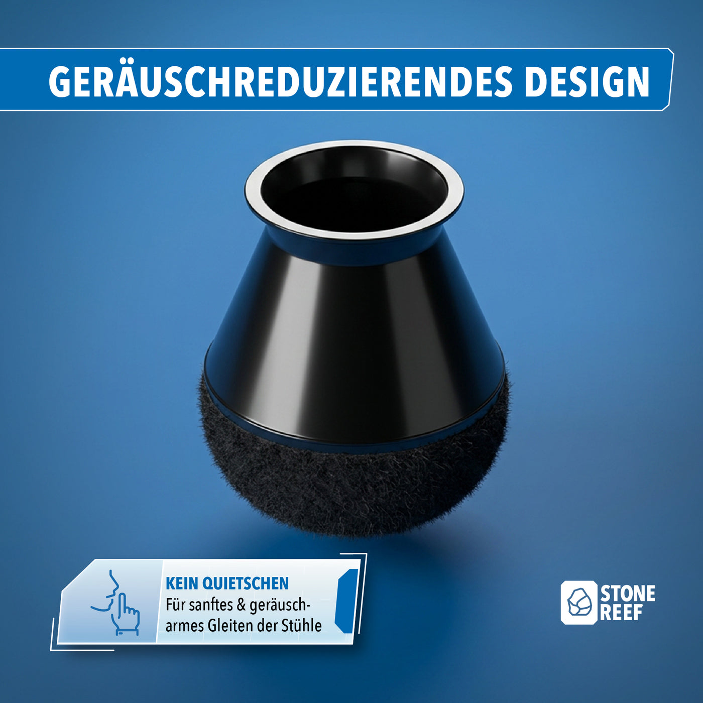 Lieferumfang der 24 Stuhlbeinkappen – STONE REEF